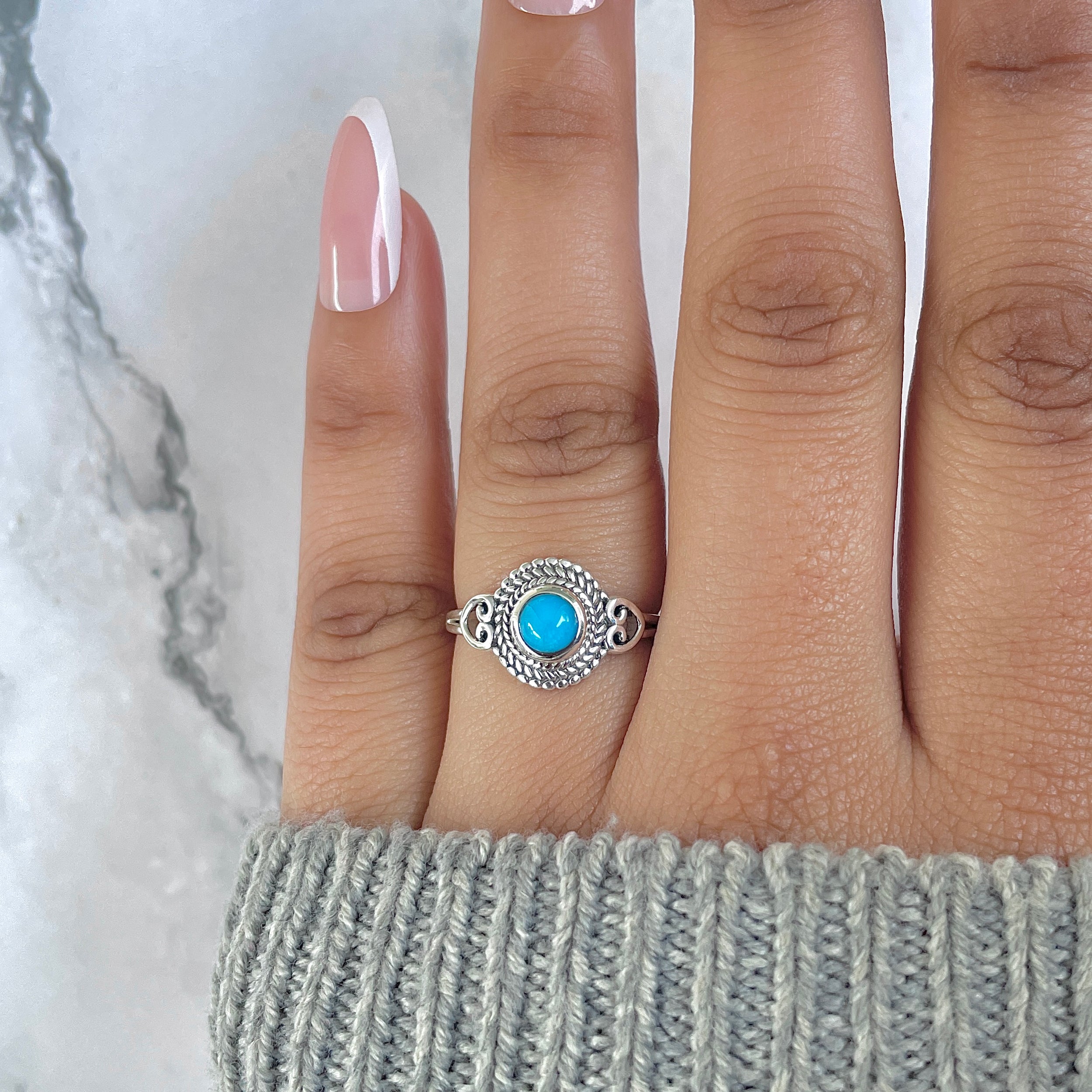 Turquoise Ring-(TRQ-RDR-825.)