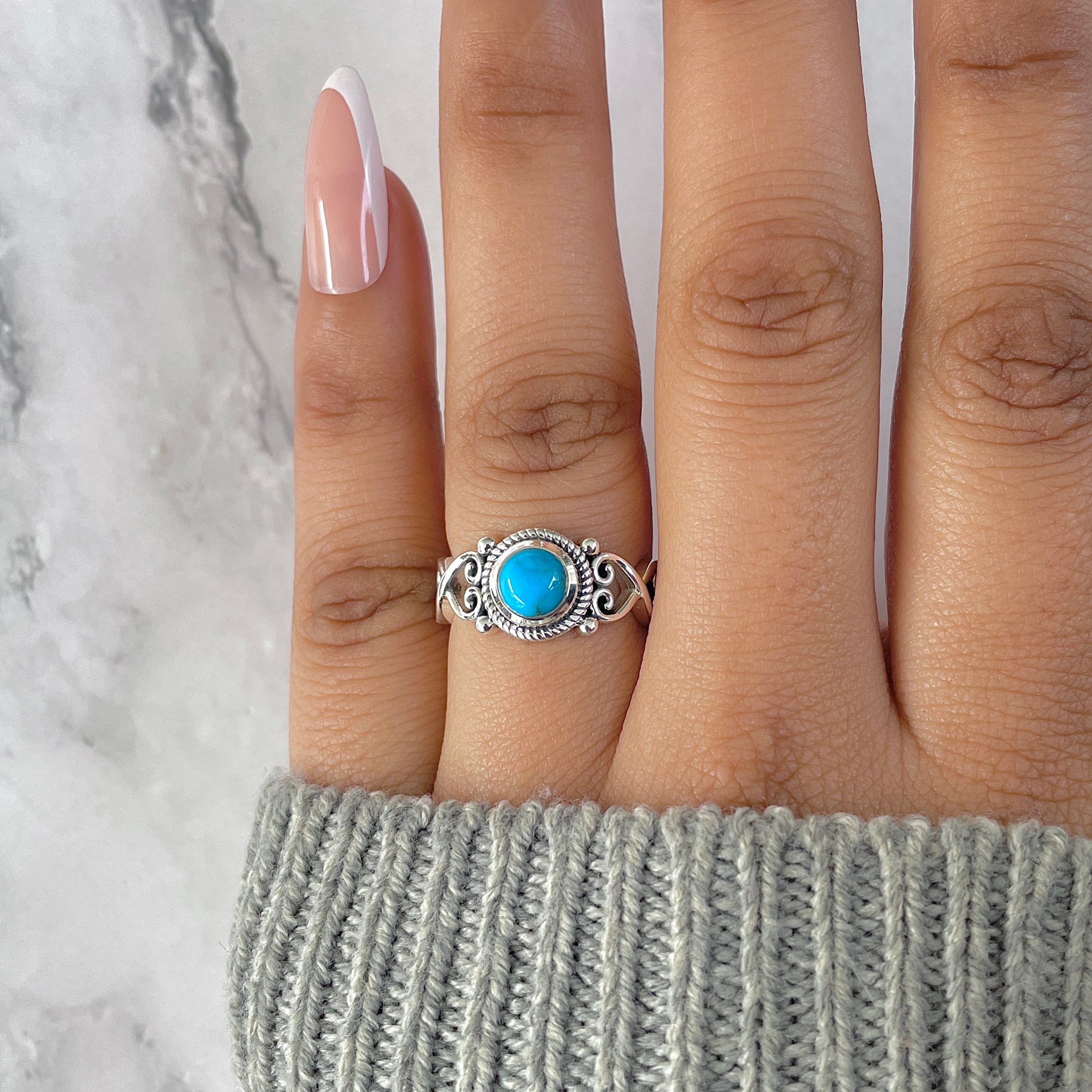 Turquoise Ring-(TRQ-RDR-828.)