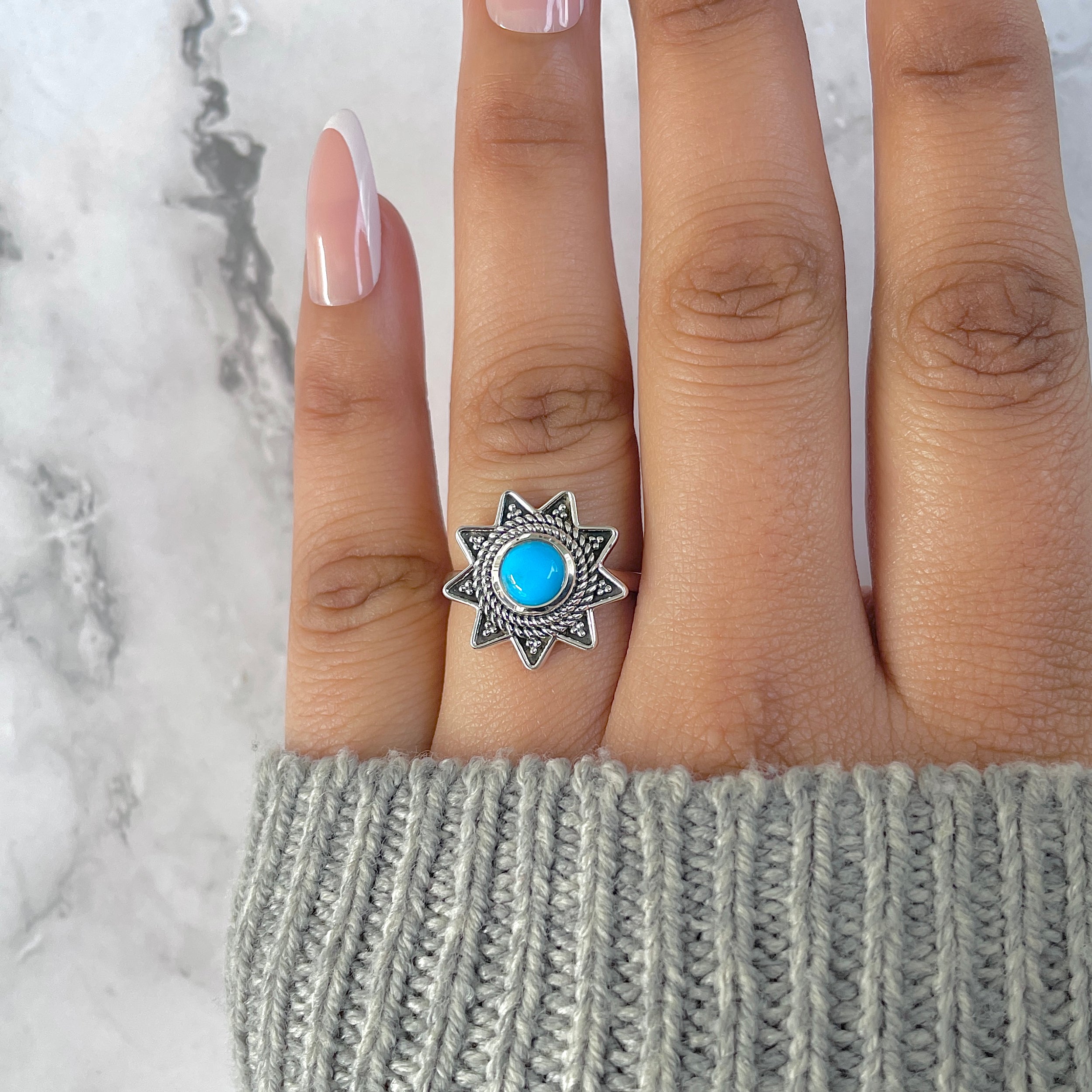 Turquoise Ring-(TRQ-RDR-849.)