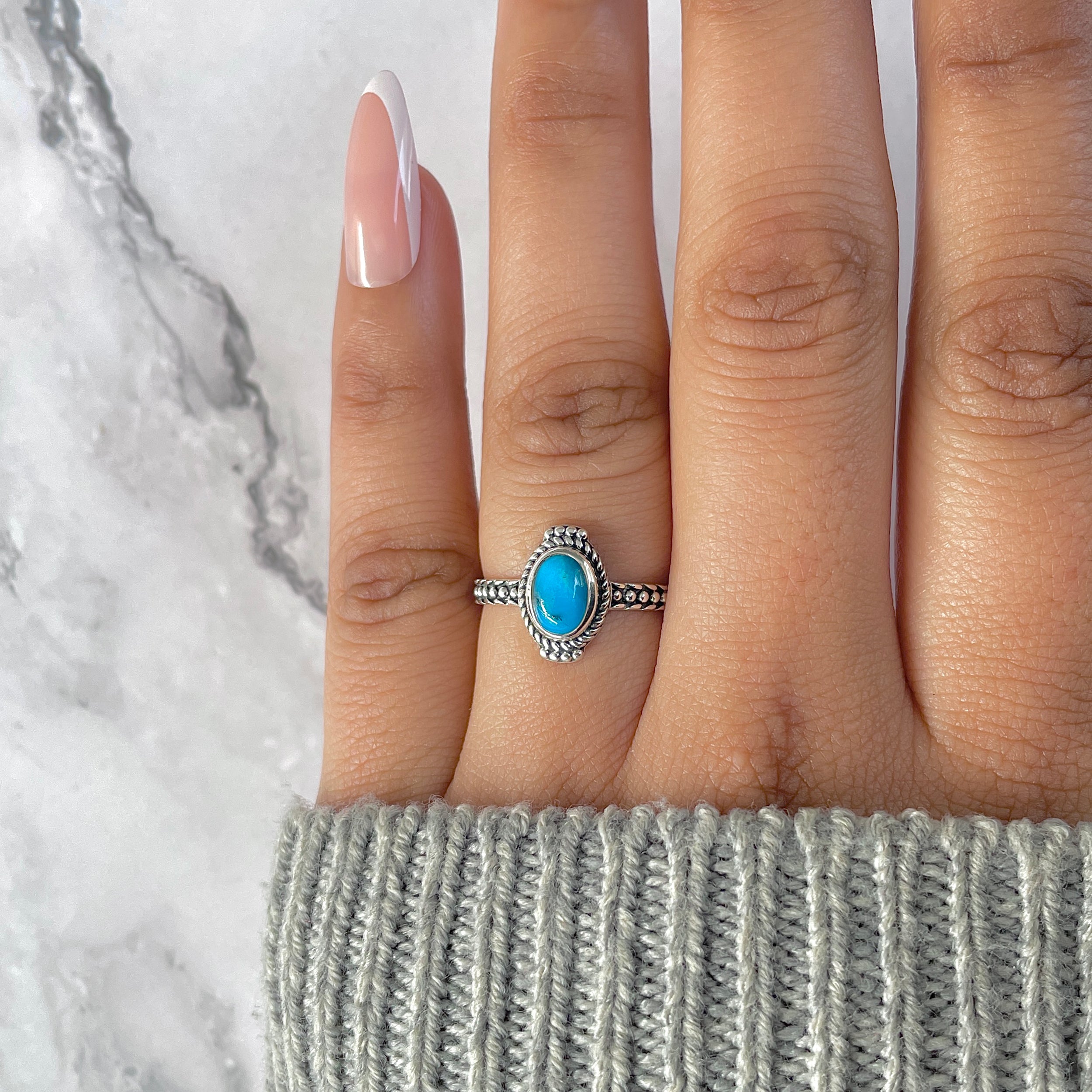 Turquoise Ring-(TRQ-RDR-865.)