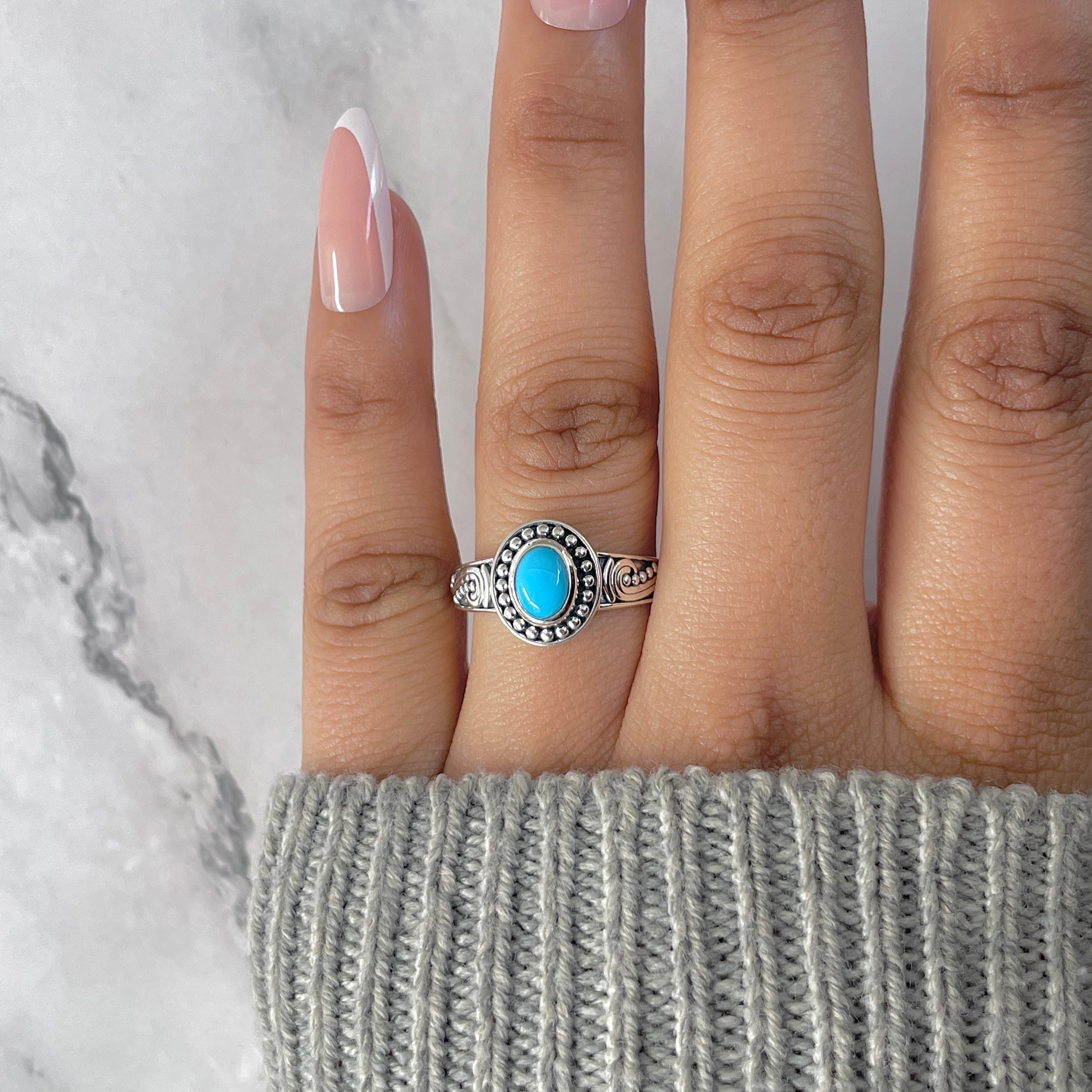 Turquoise Ring-(TRQ-RDR-916.)