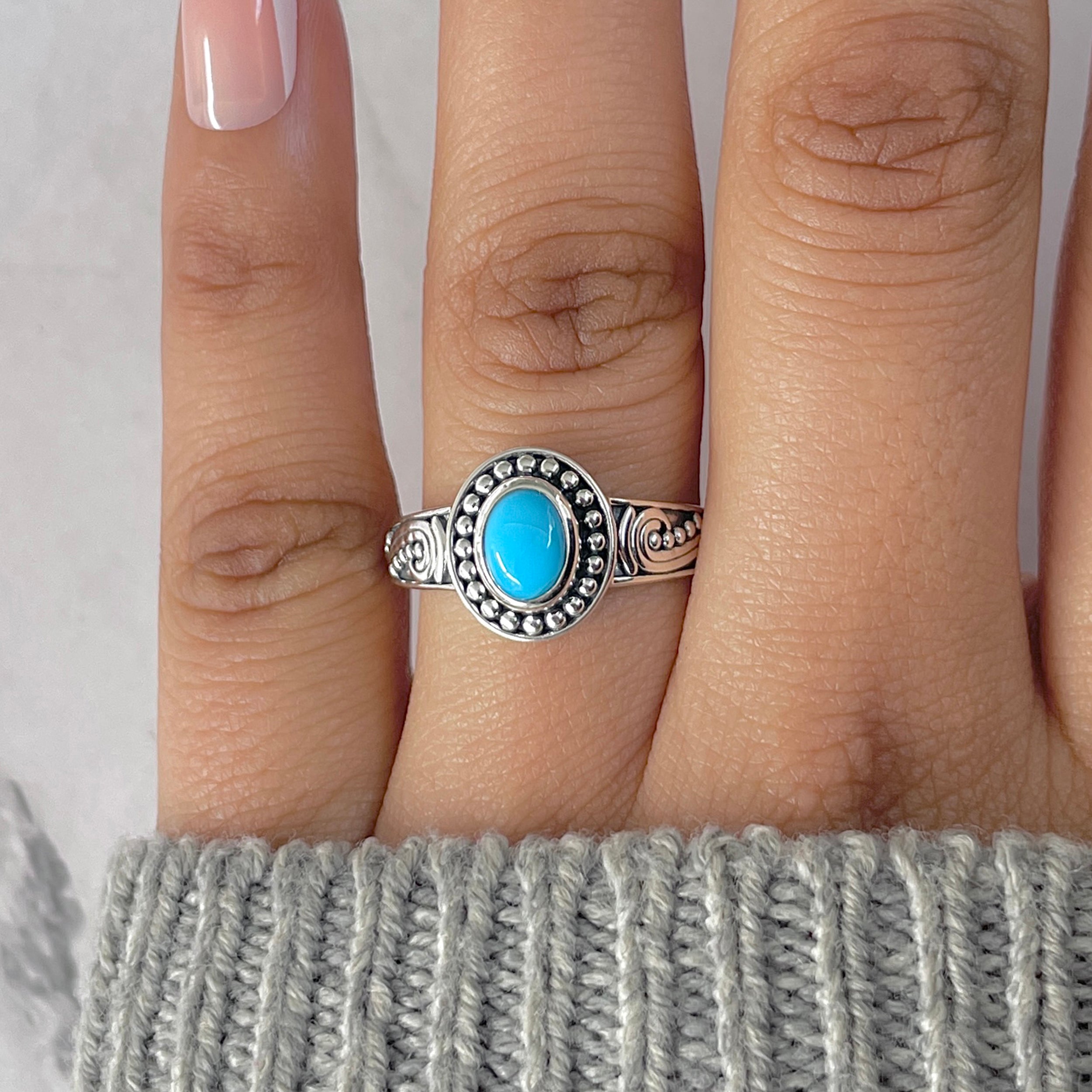 Turquoise Ring-(TRQ-RDR-916.)