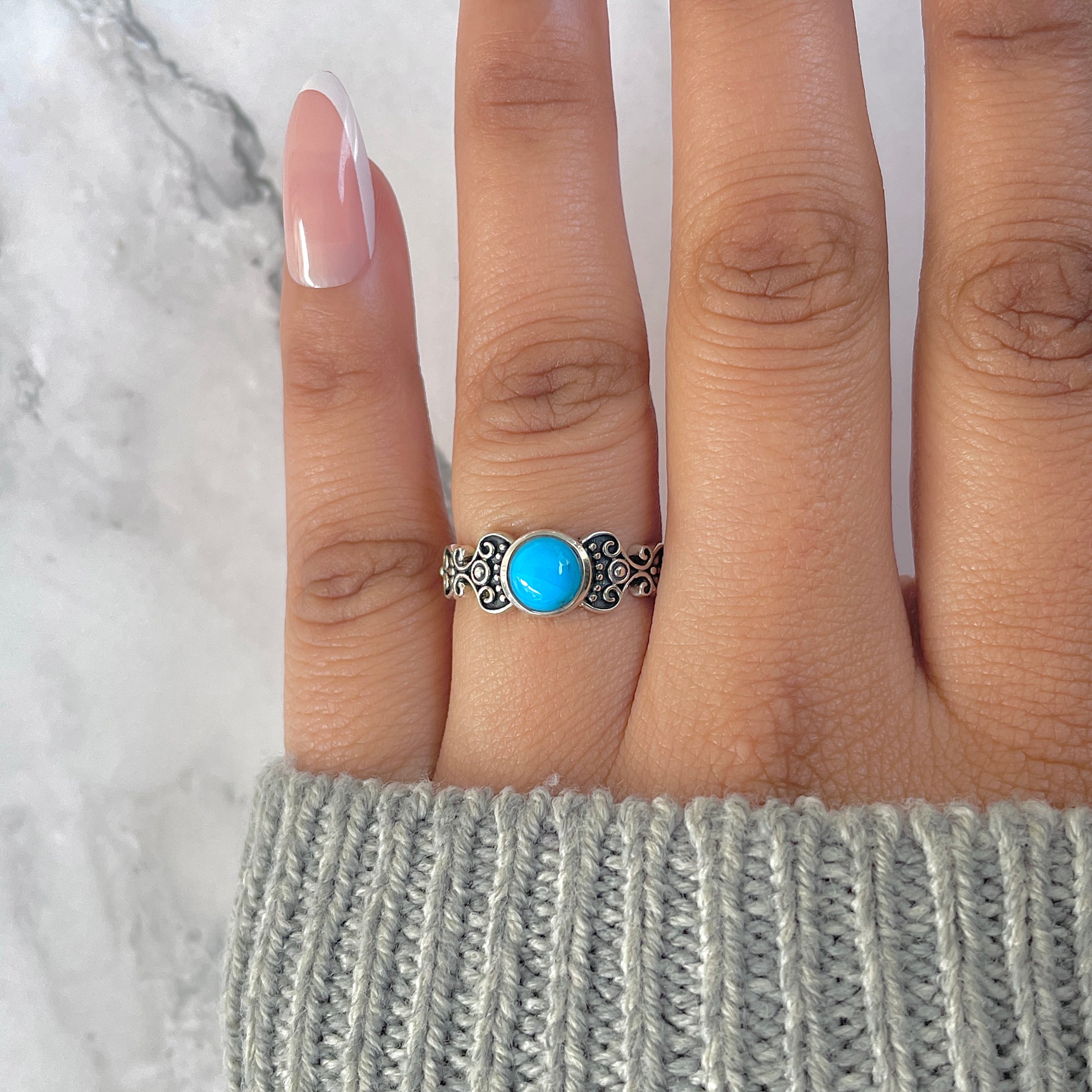 Turquoise Ring-(TRQ-RDR-936.)