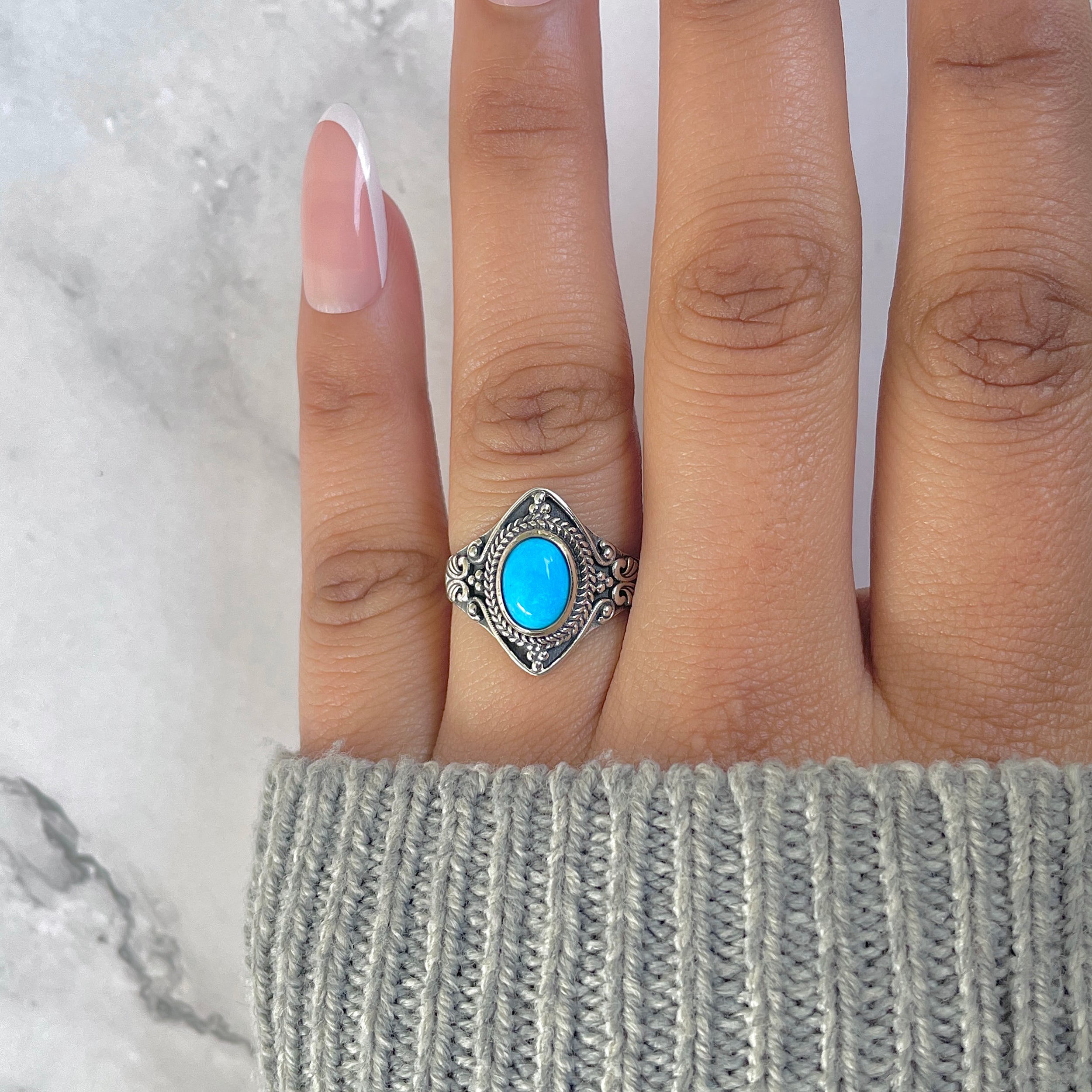 Turquoise Ring-(TRQ-RDR-986.)