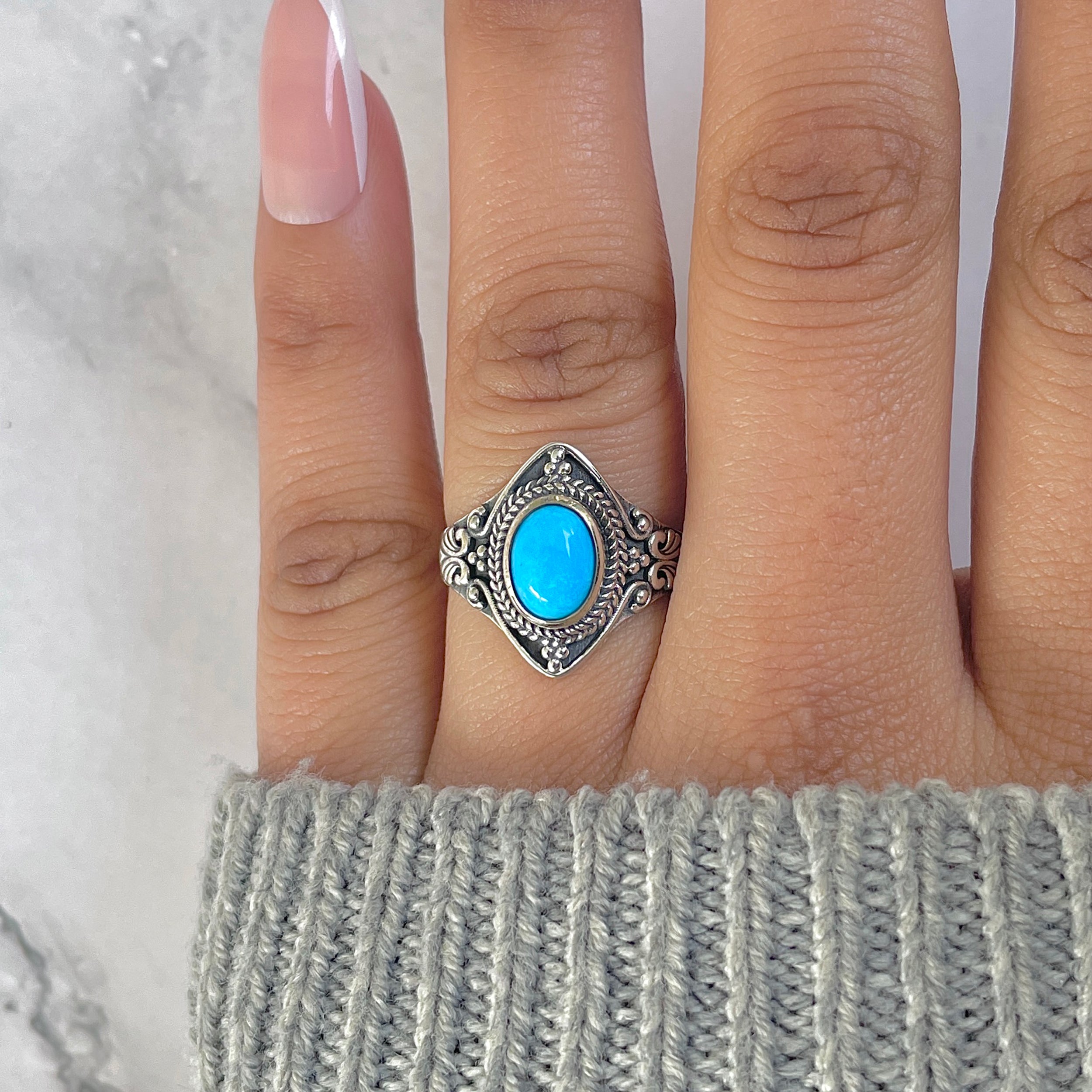 Turquoise Ring-(TRQ-RDR-986.)