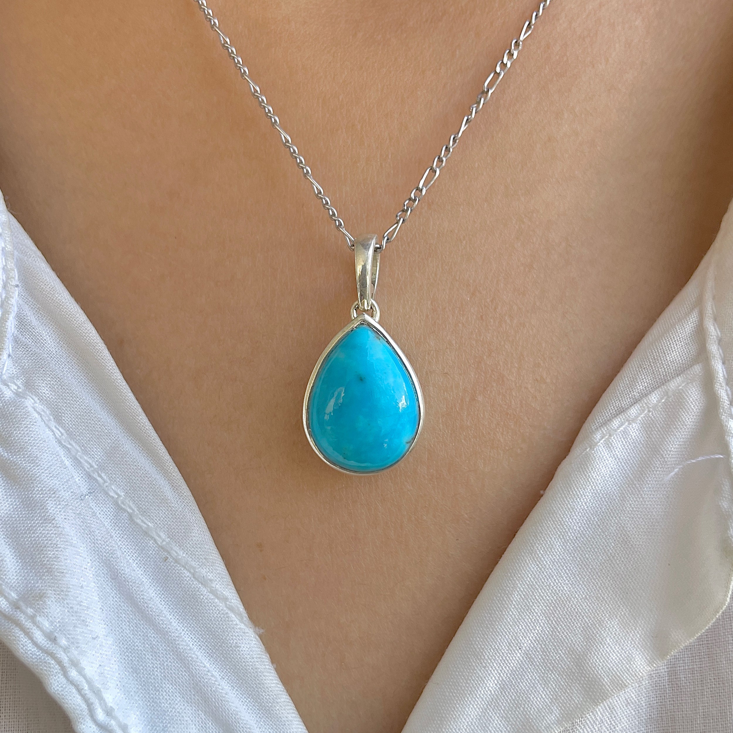 Turquoise Pendant-(TRQ-RDP-474.)