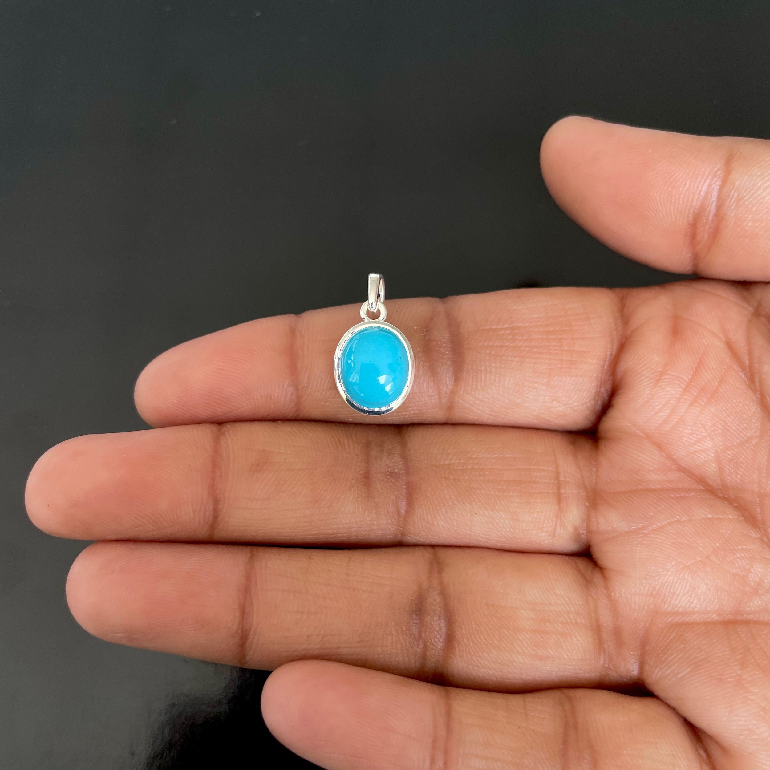 Turquoise Pendant-(TRQ-RDP-684.)