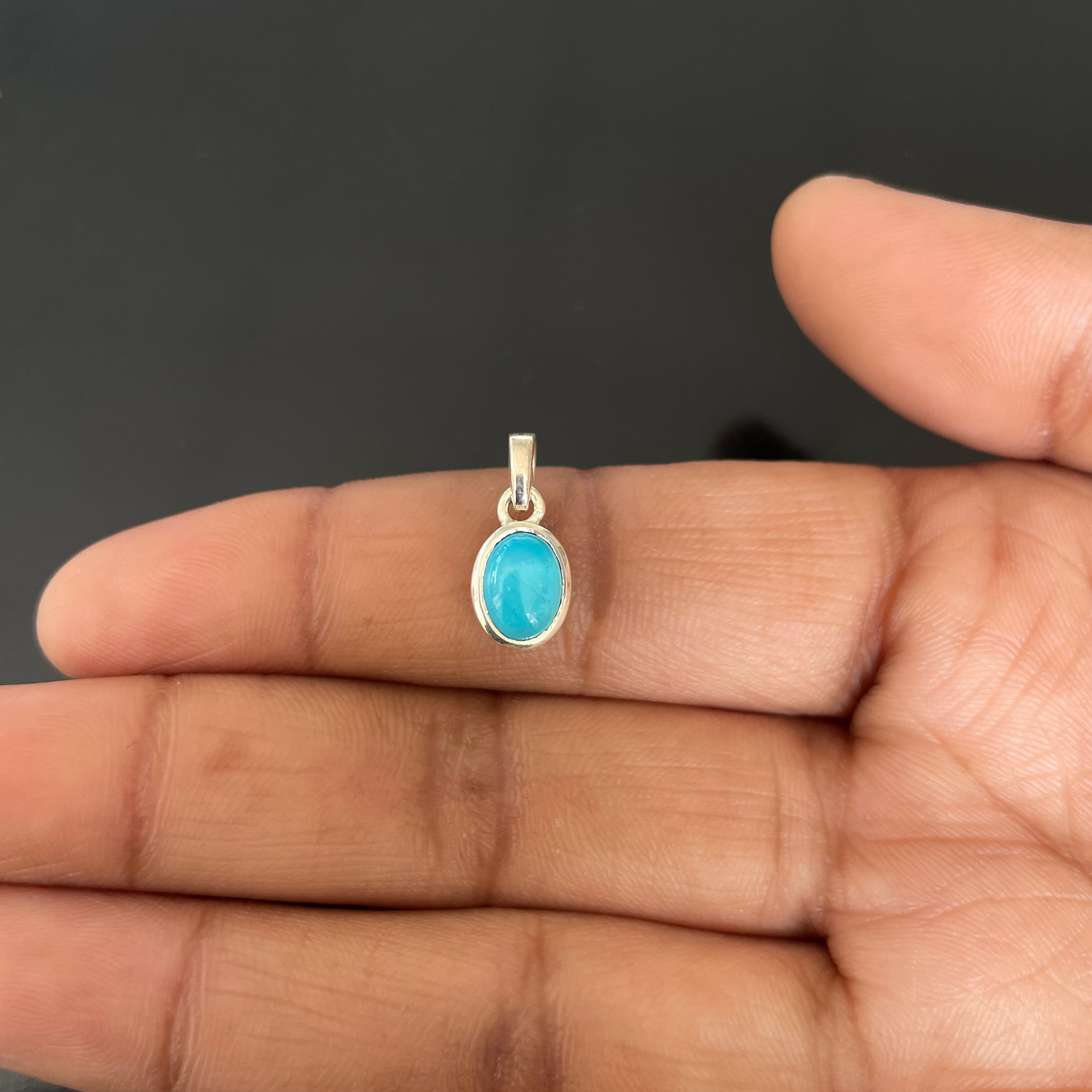 Turquoise Pendant-(TRQ-RDP-685.)