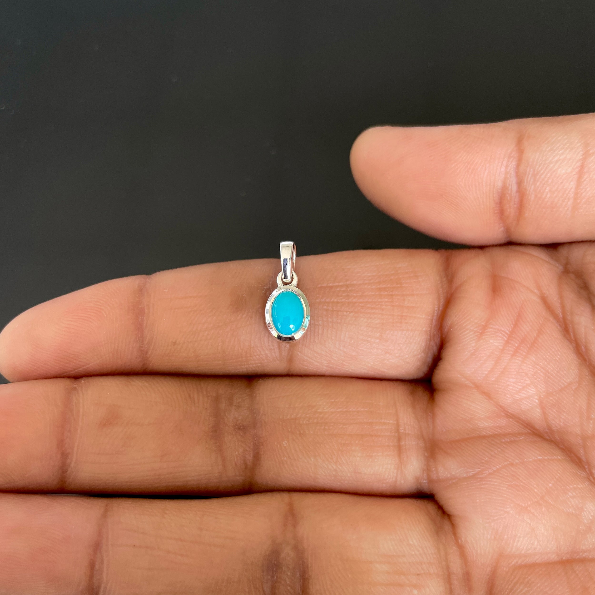 Turquoise Pendant-(TRQ-RDP-940.)