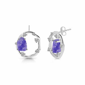 tanzanite-raw-crystal-white-topaz-stud-earring-tzn-rde-1461