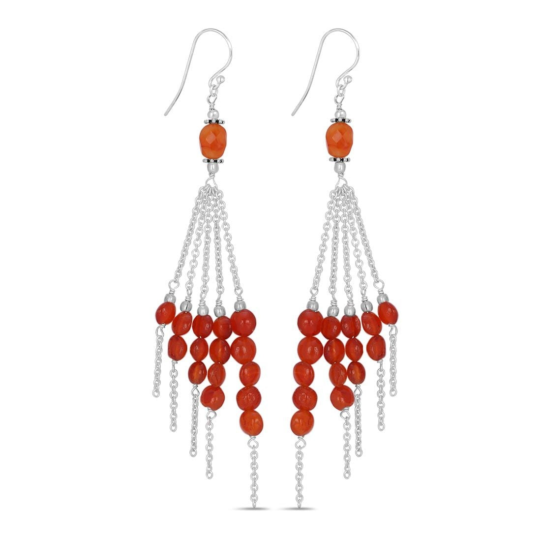 carnelian-beaded-earring