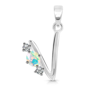 opal-white-topaz-alphabet-v-pendant-opl-rda-74