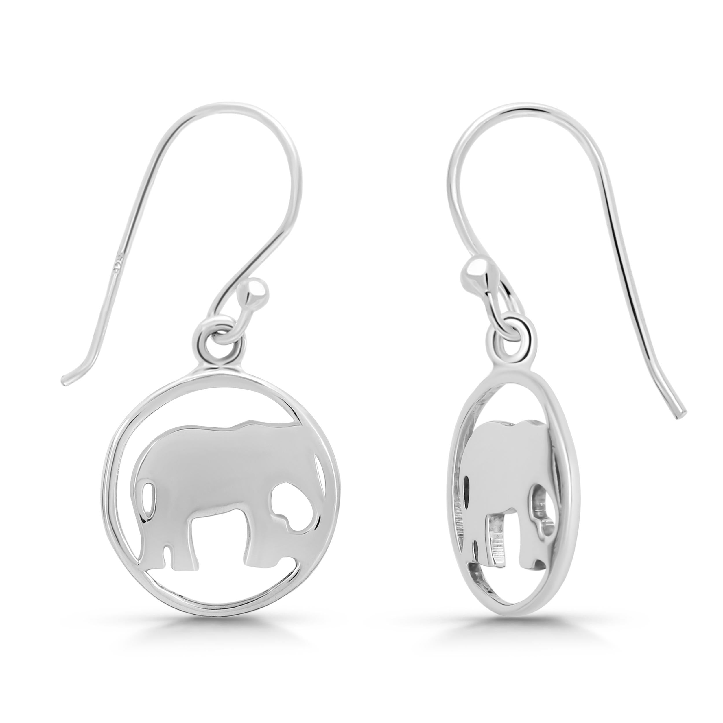 elephant-plain-silver-earring-ps-rde-534