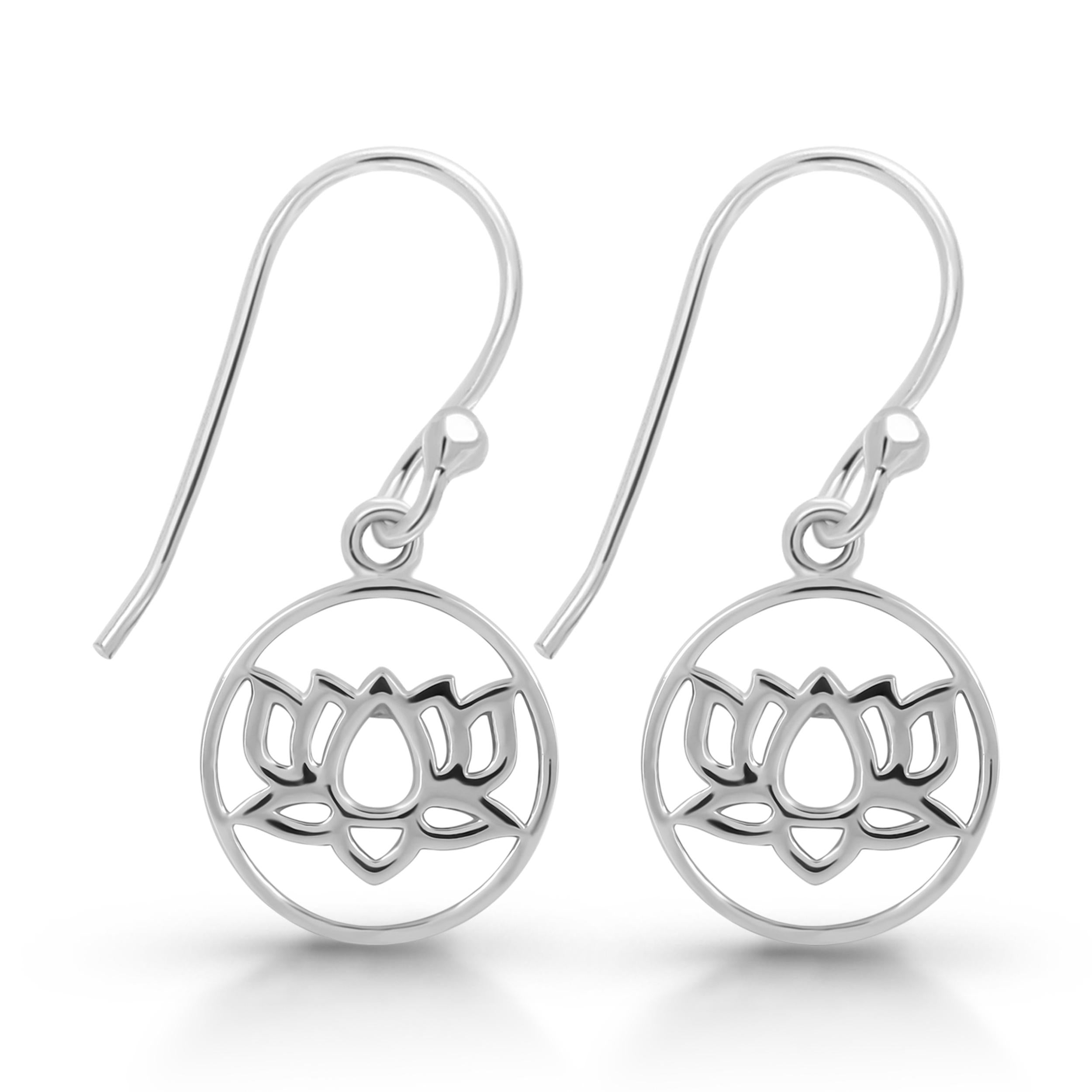 lotus-plain-silver-earring-ps-rde-536