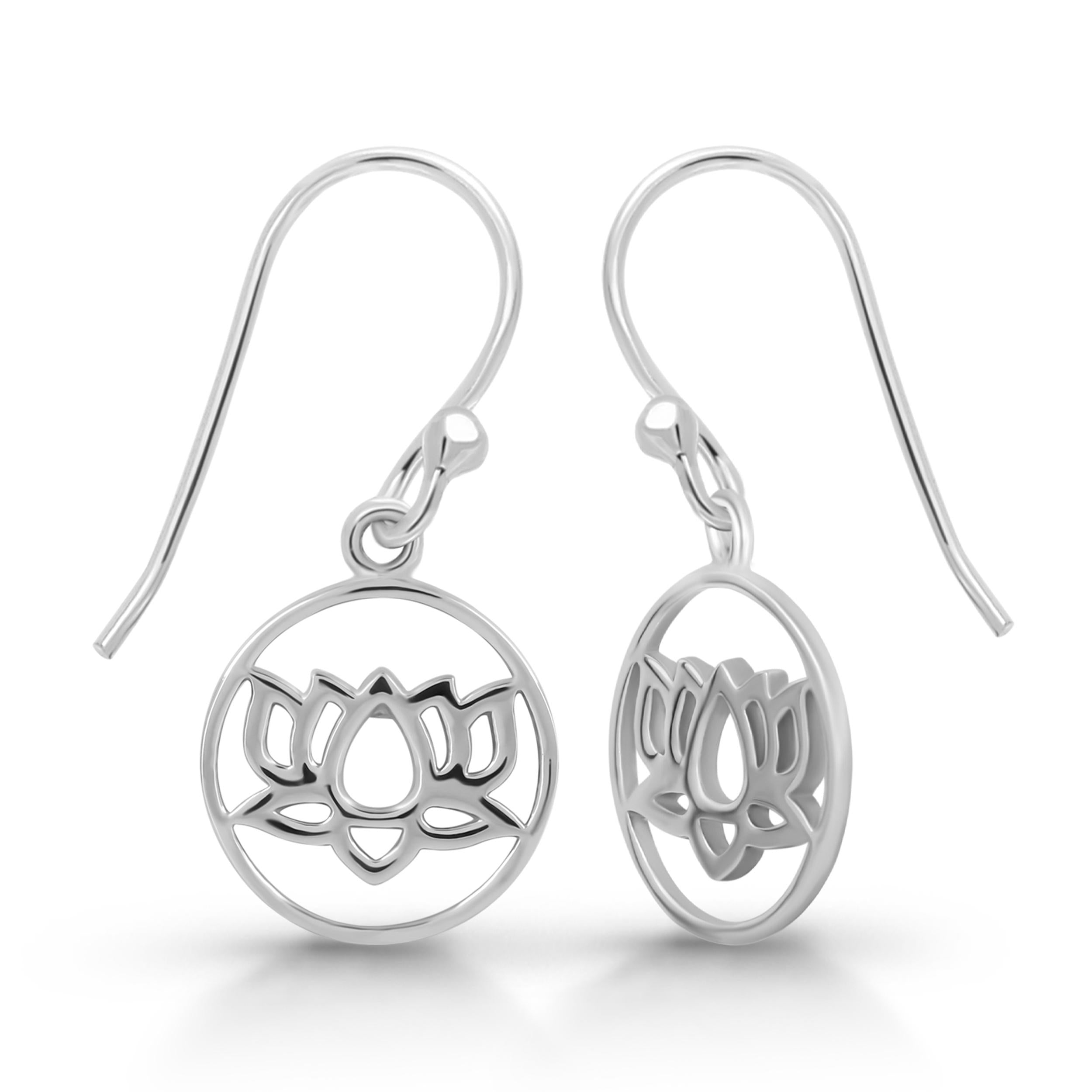 lotus-plain-silver-earring-ps-rde-536