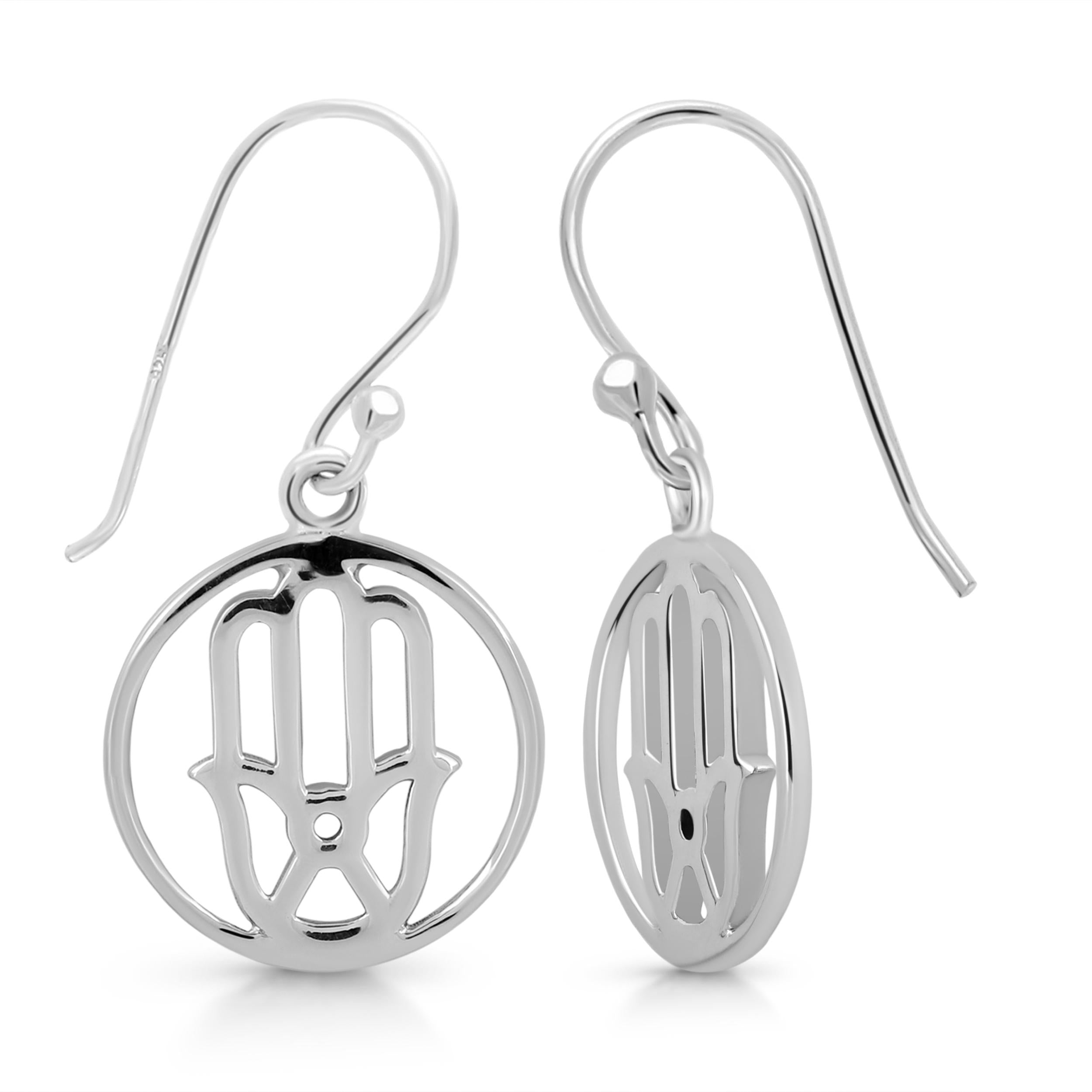 hamsa-hand-plain-silver-earring-ps-rde-537
