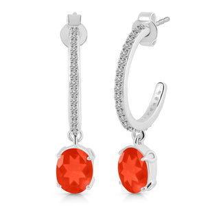 red-onyx-white-topaz-hoop-earring-rox-rde-1469