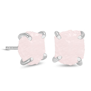 rose-quartz-raw-crystal-stud-earring-rsq-re-200