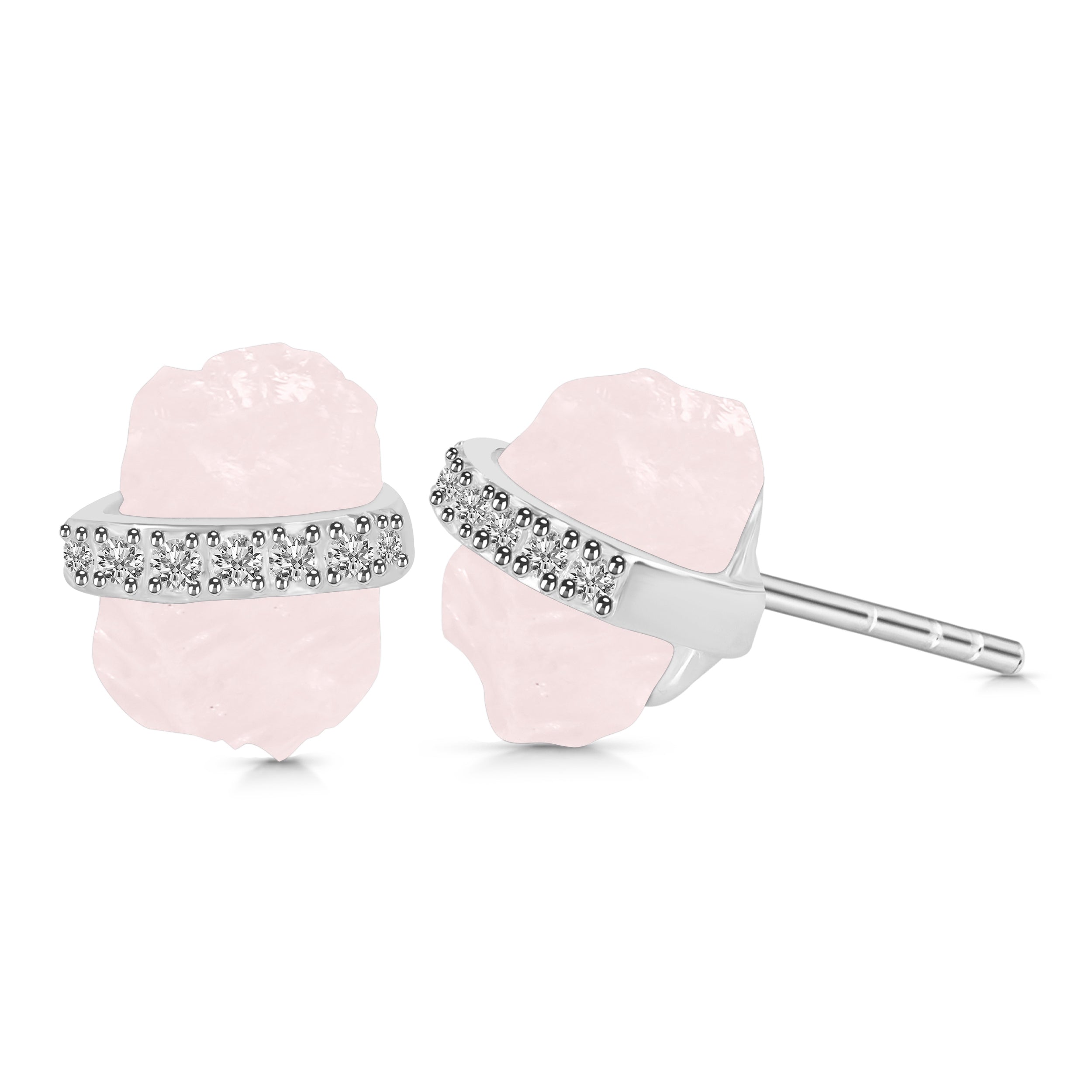 rose-quartz-raw-crystal-white-topaz-stud-earring-rsq-re-381