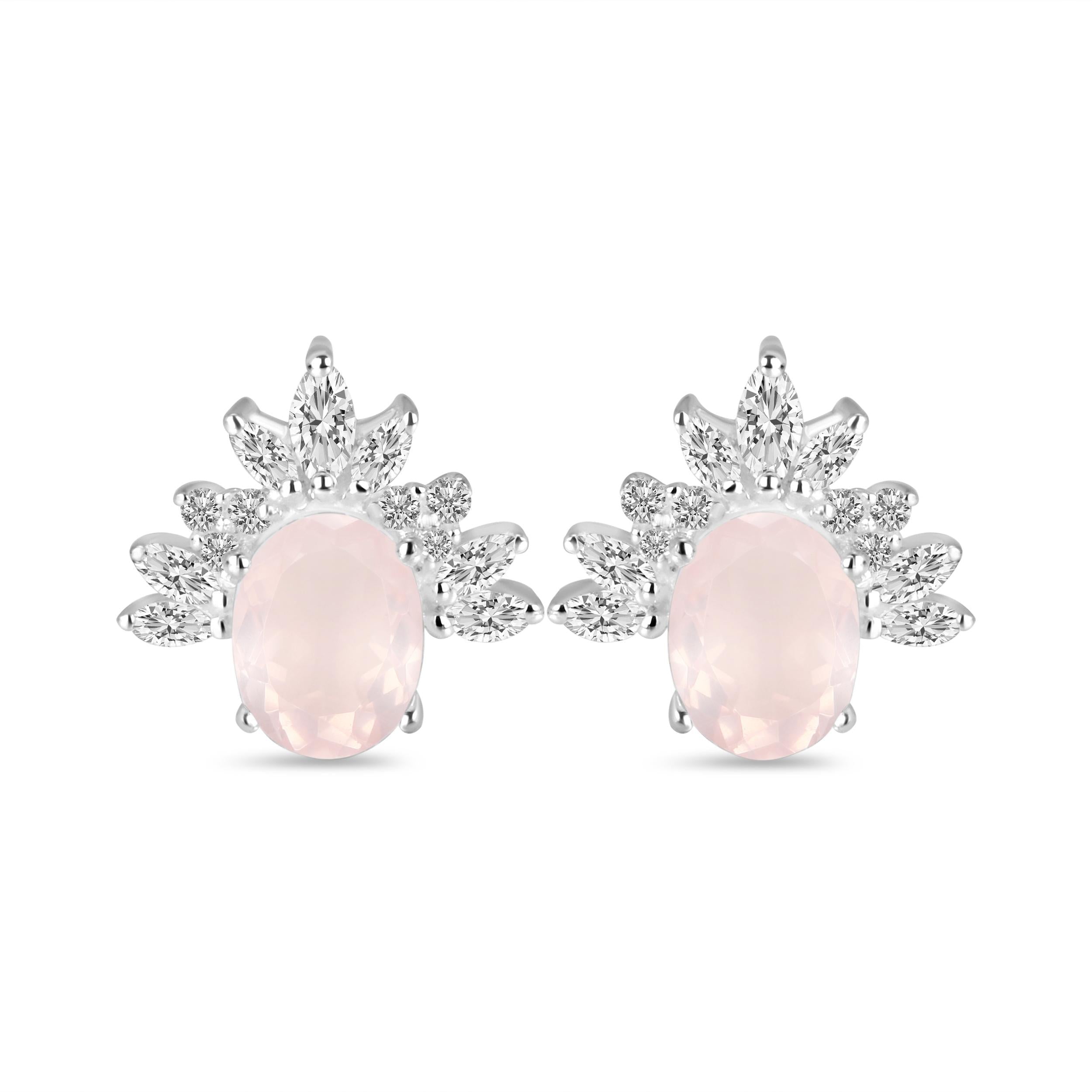 rose-quartz-white-topaz-stud-earring-rsq-re-71