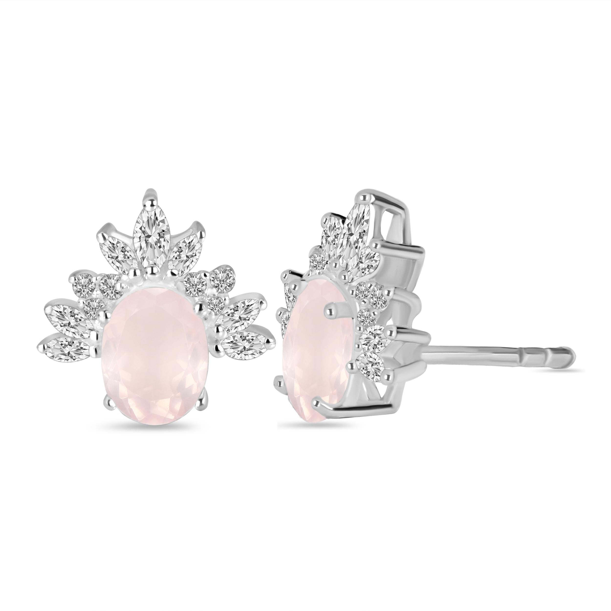 rose-quartz-white-topaz-stud-earring-rsq-re-71