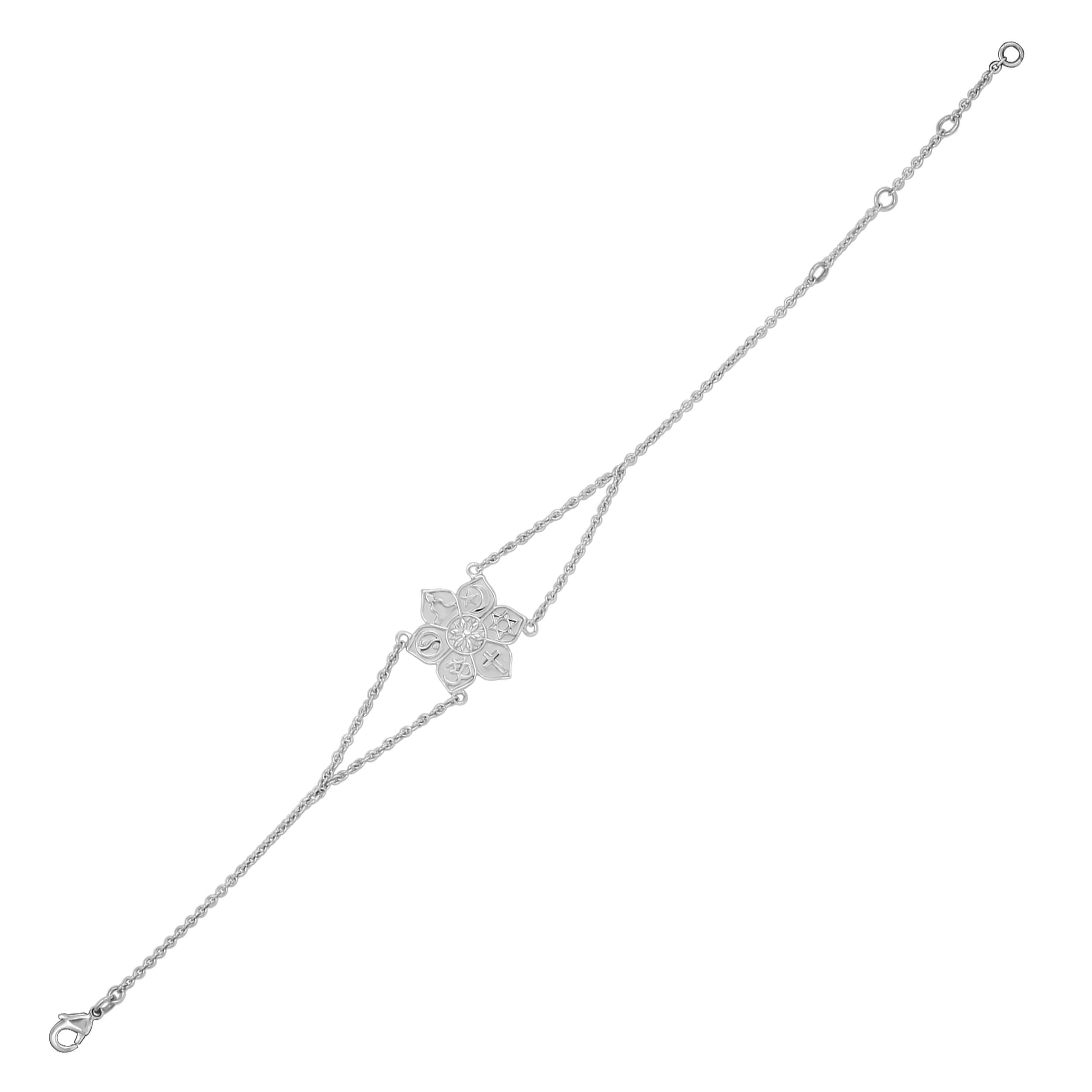unity-of-religions-plain-silver-bracelet-ps-rdb-13