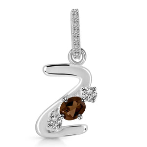 smoky-white-topaz-alphabet-z-pendant-smy-rda-104