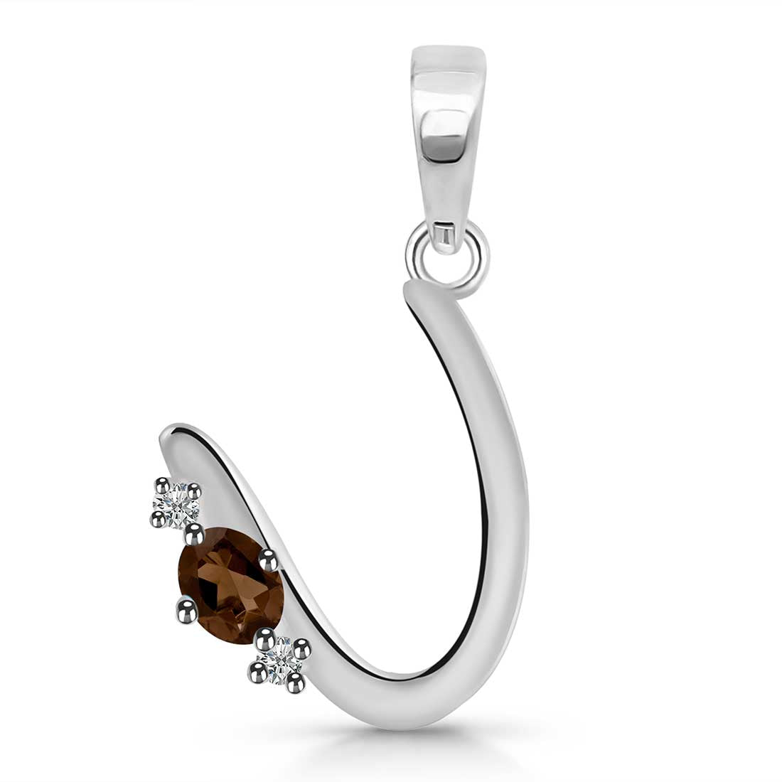 smoky-white-topaz-alphabet-u-pendant-smy-rda-21