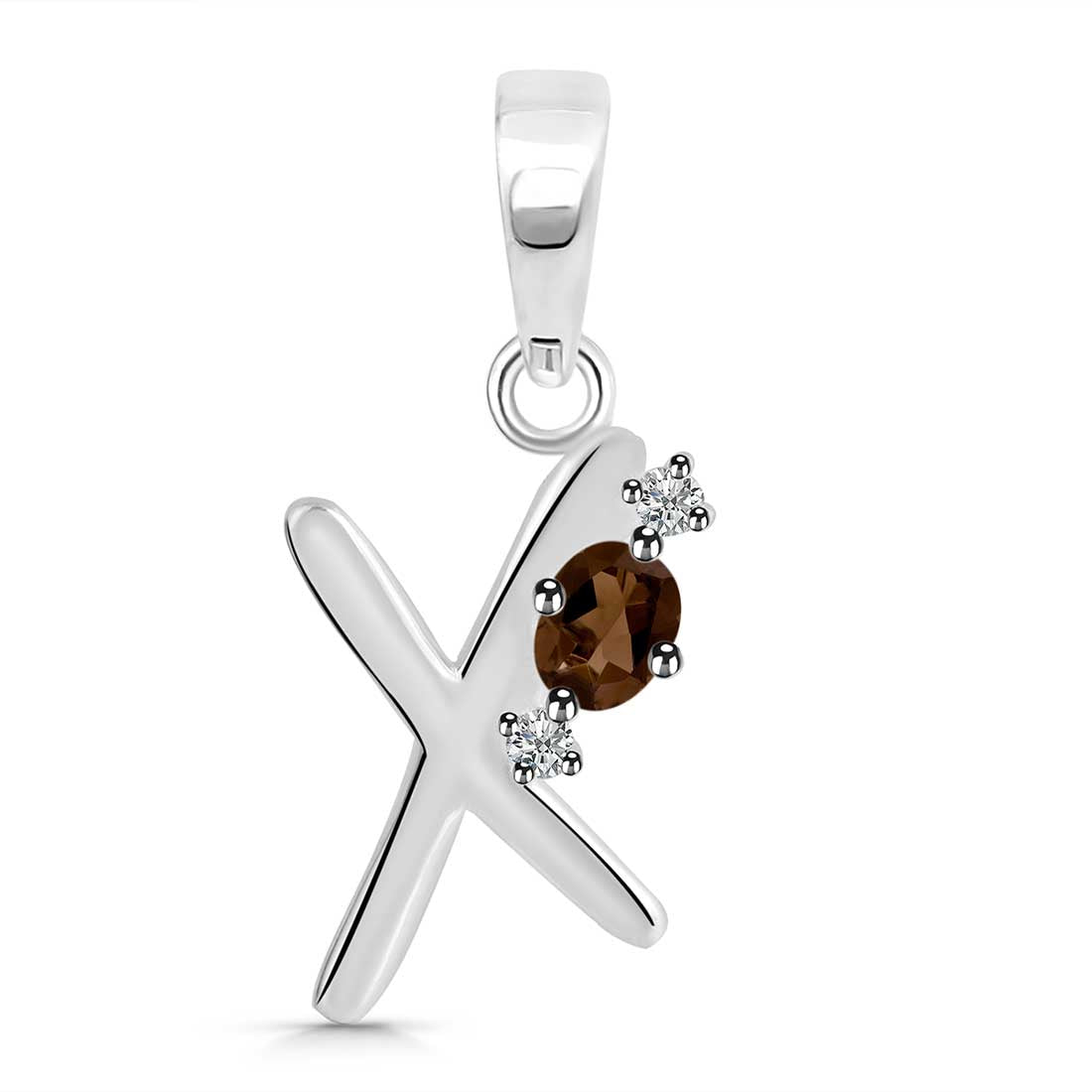 smoky-white-topaz-alphabet-x-pendant-smy-rda-24