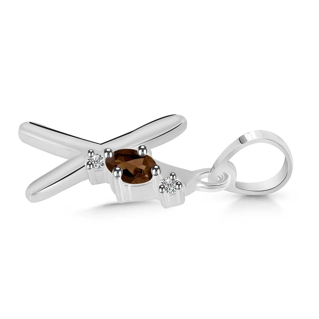 smoky-white-topaz-alphabet-x-pendant-smy-rda-24