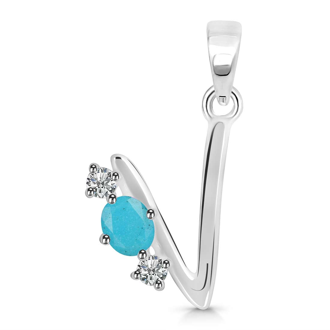 turquoise-white-topaz-alphabet-v-pendant-trq-rda-74