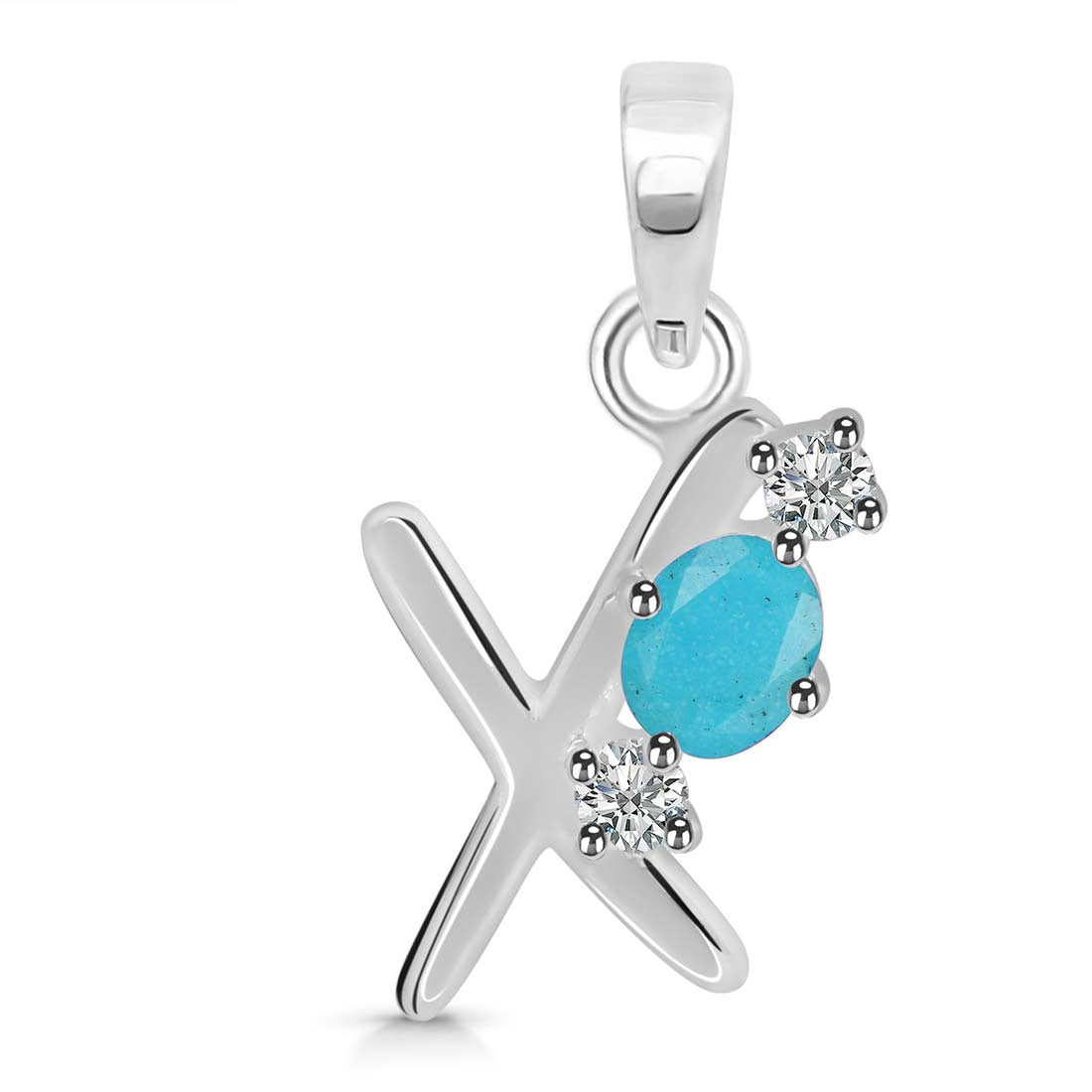 turquoise-white-topaz-alphabet-x-pendant-trq-rda-76