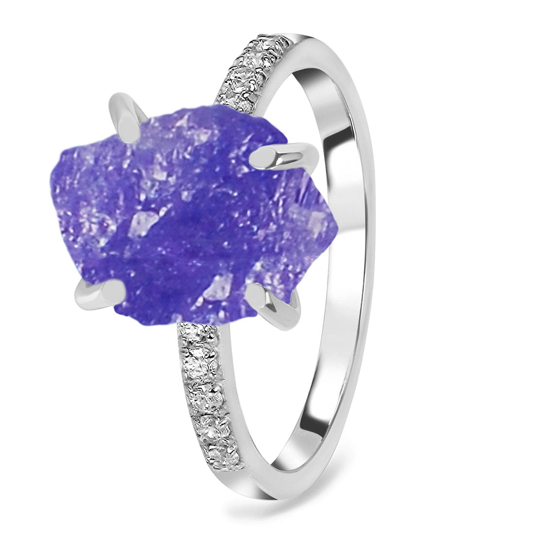 tanzanite-raw-crystal-white-topaz-ring-tzn-rr-397