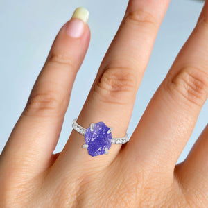 tanzanite-raw-crystal-white-topaz-ring-tzn-rr-397