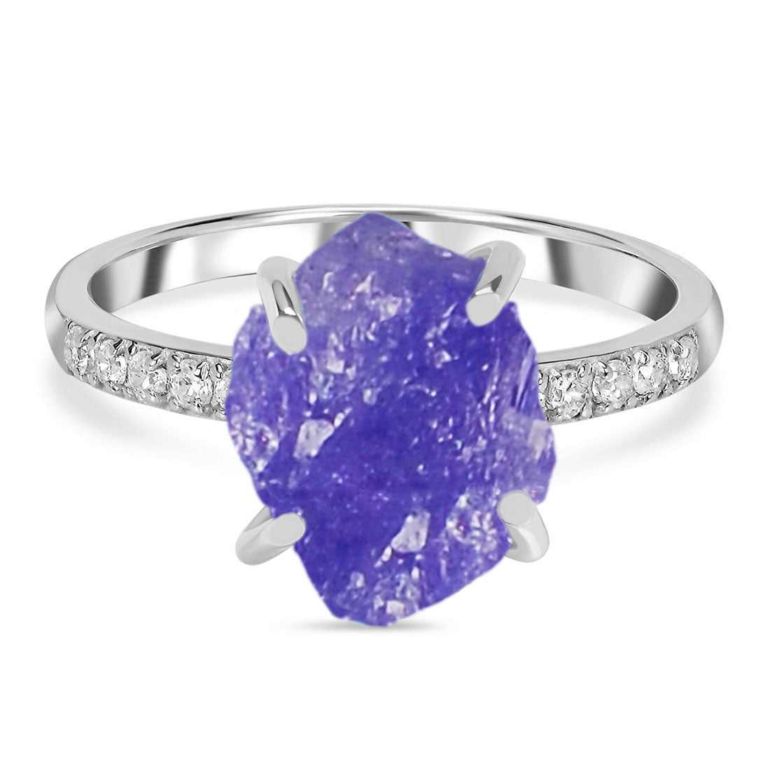 tanzanite-raw-crystal-white-topaz-ring-tzn-rr-397