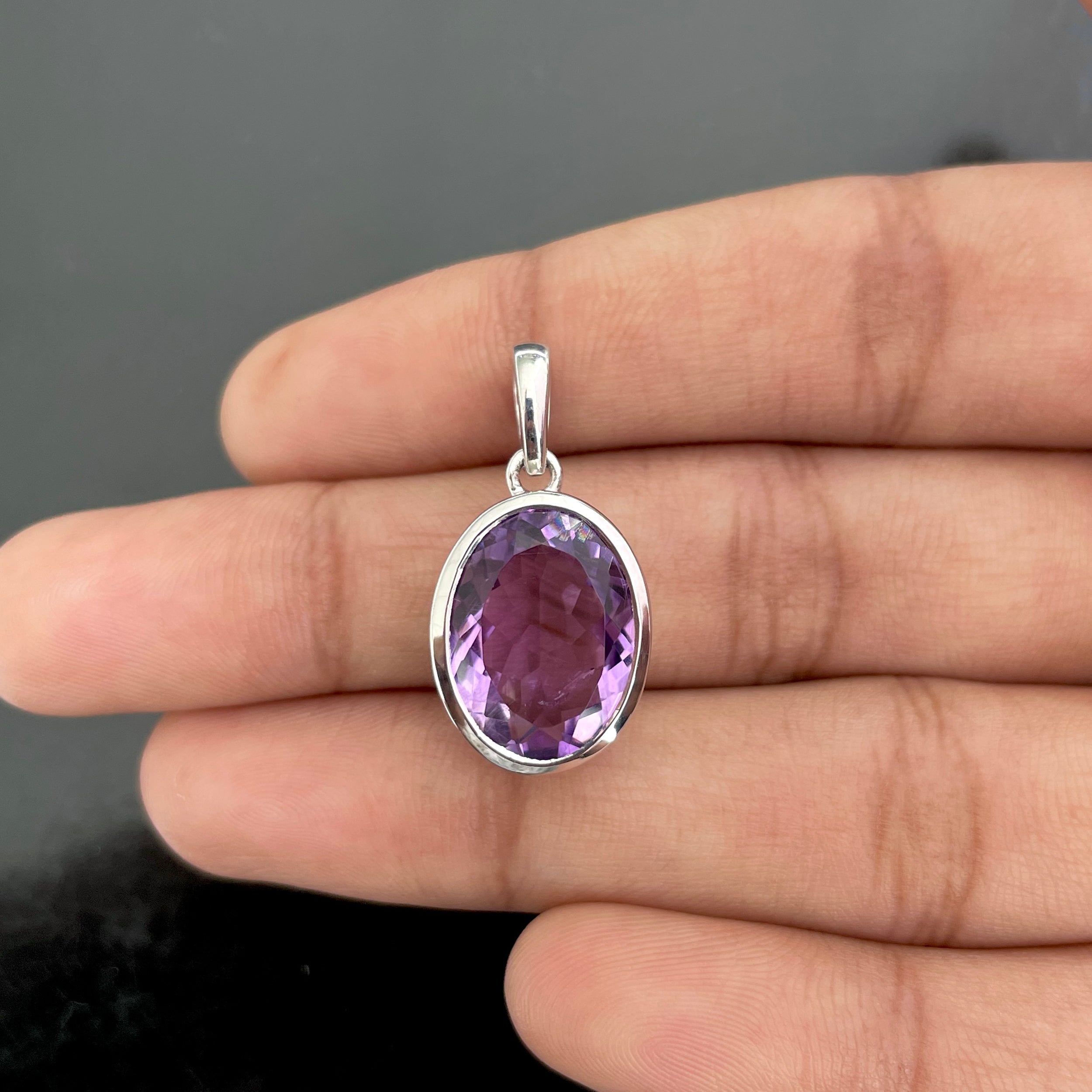 Amethyst Pendant-(AMT-RDP-458.)