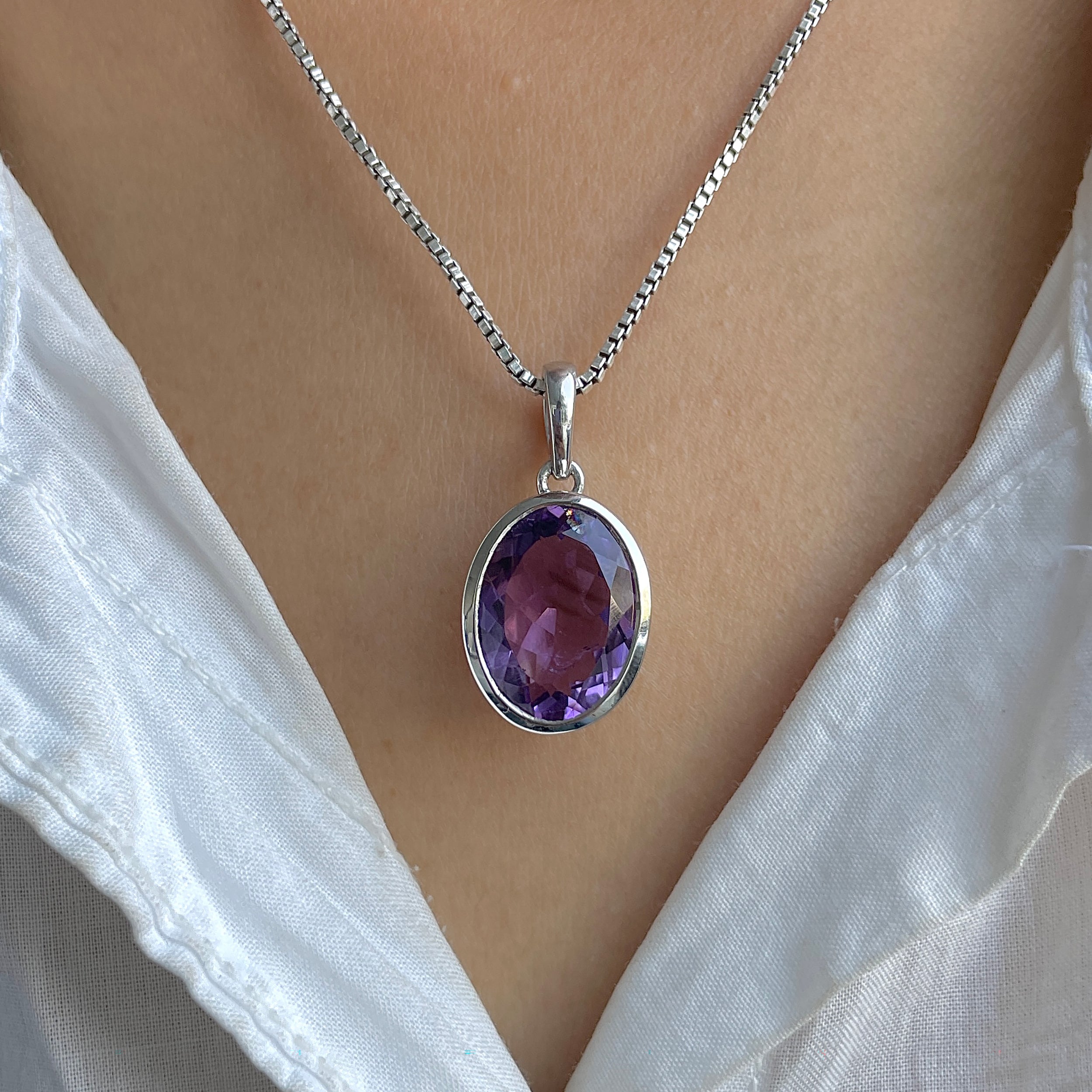 Amethyst Pendant-(AMT-RDP-458.)