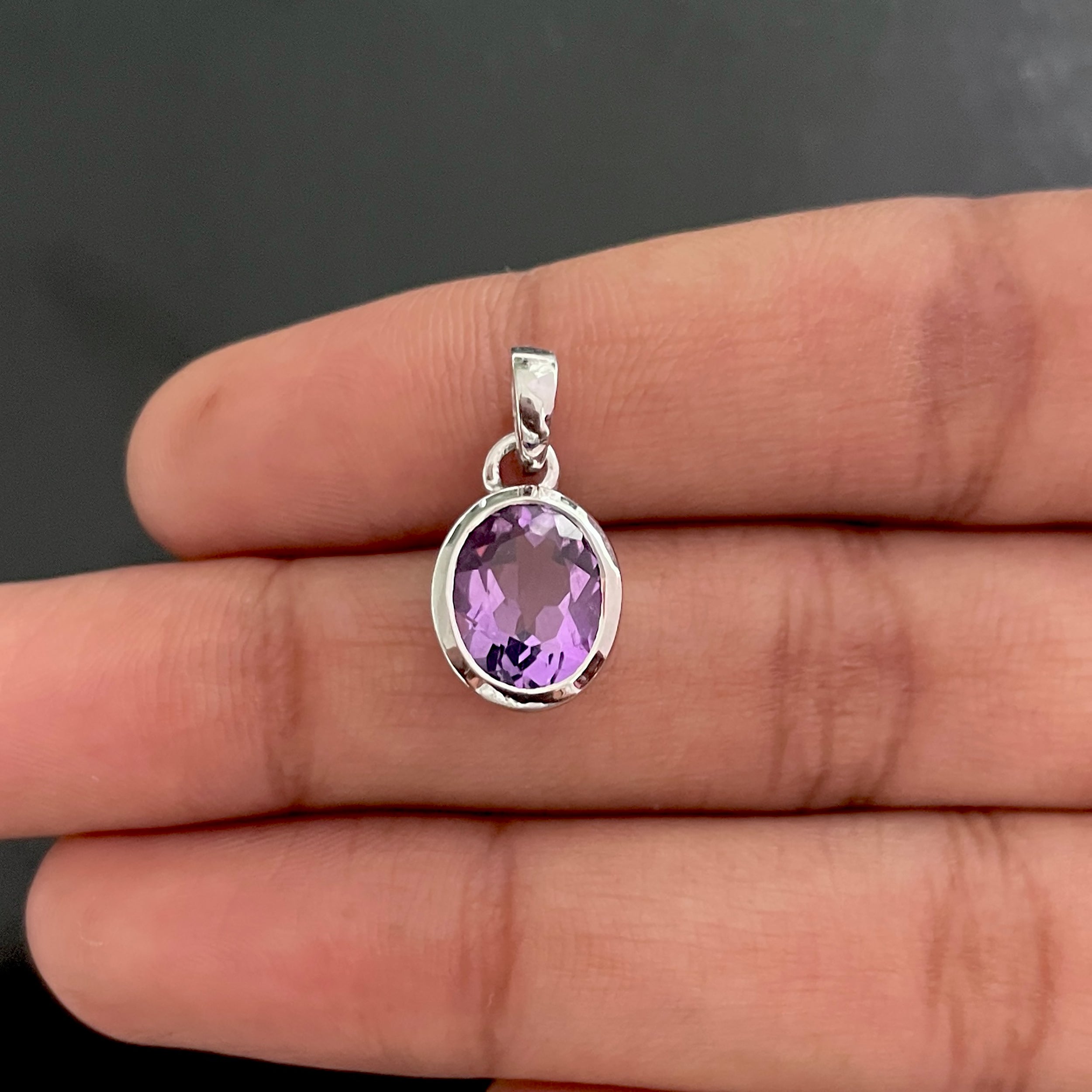 Amethyst Pendant-(AMT-RDP-734.)
