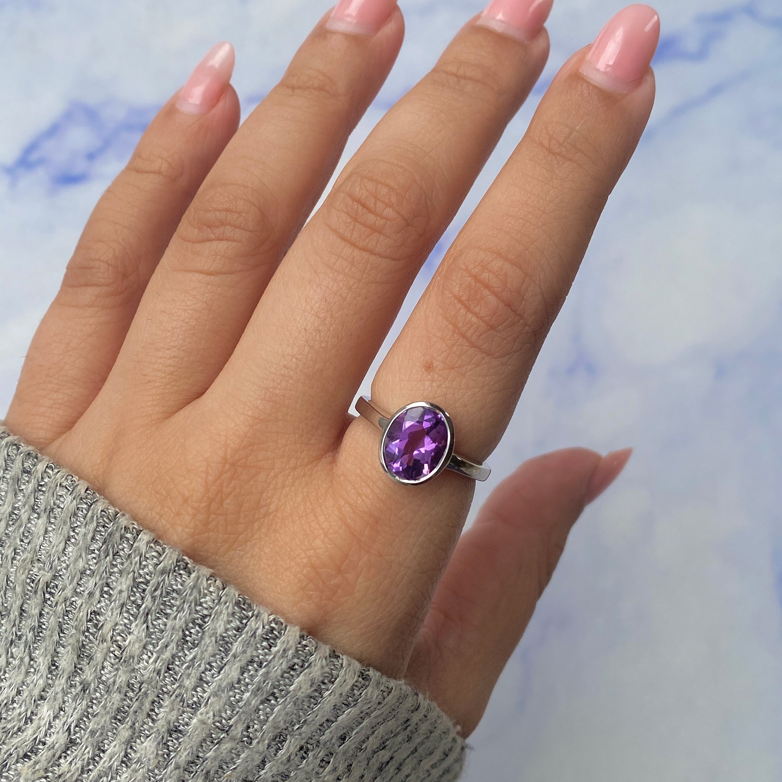 Amethyst Ring-(AMT-RDR-1623.)