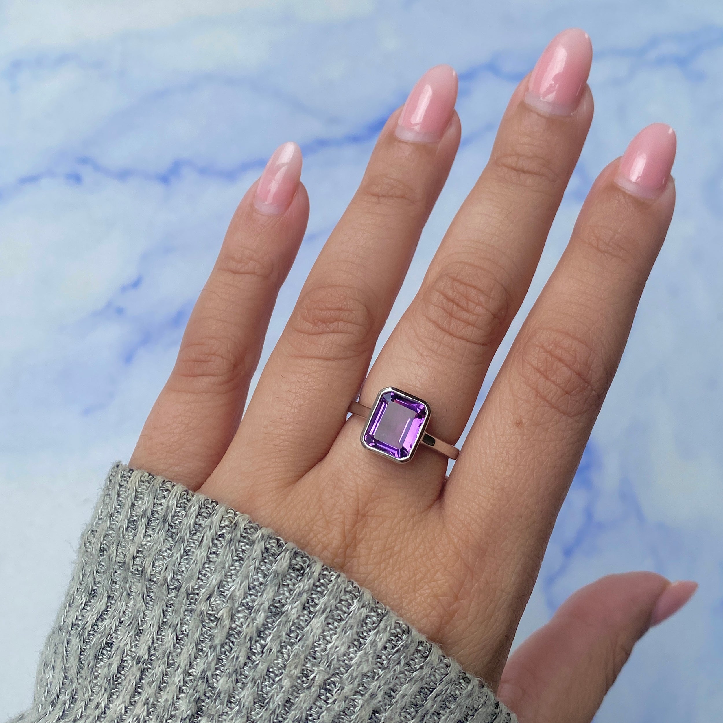 Amethyst Ring-(AMT-RDR-1752.)