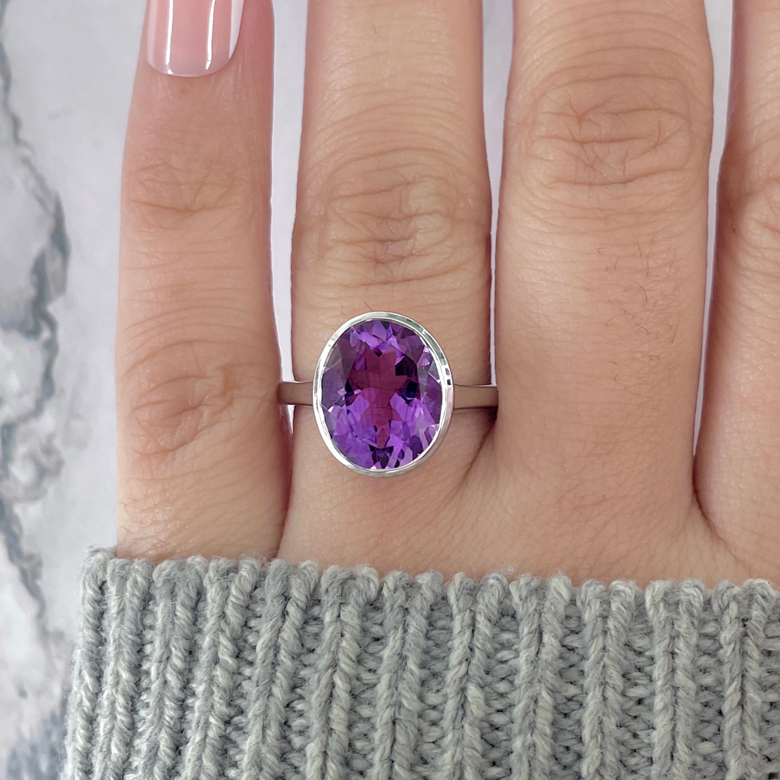 Amethyst Ring-(AMT-RDR-1806.)