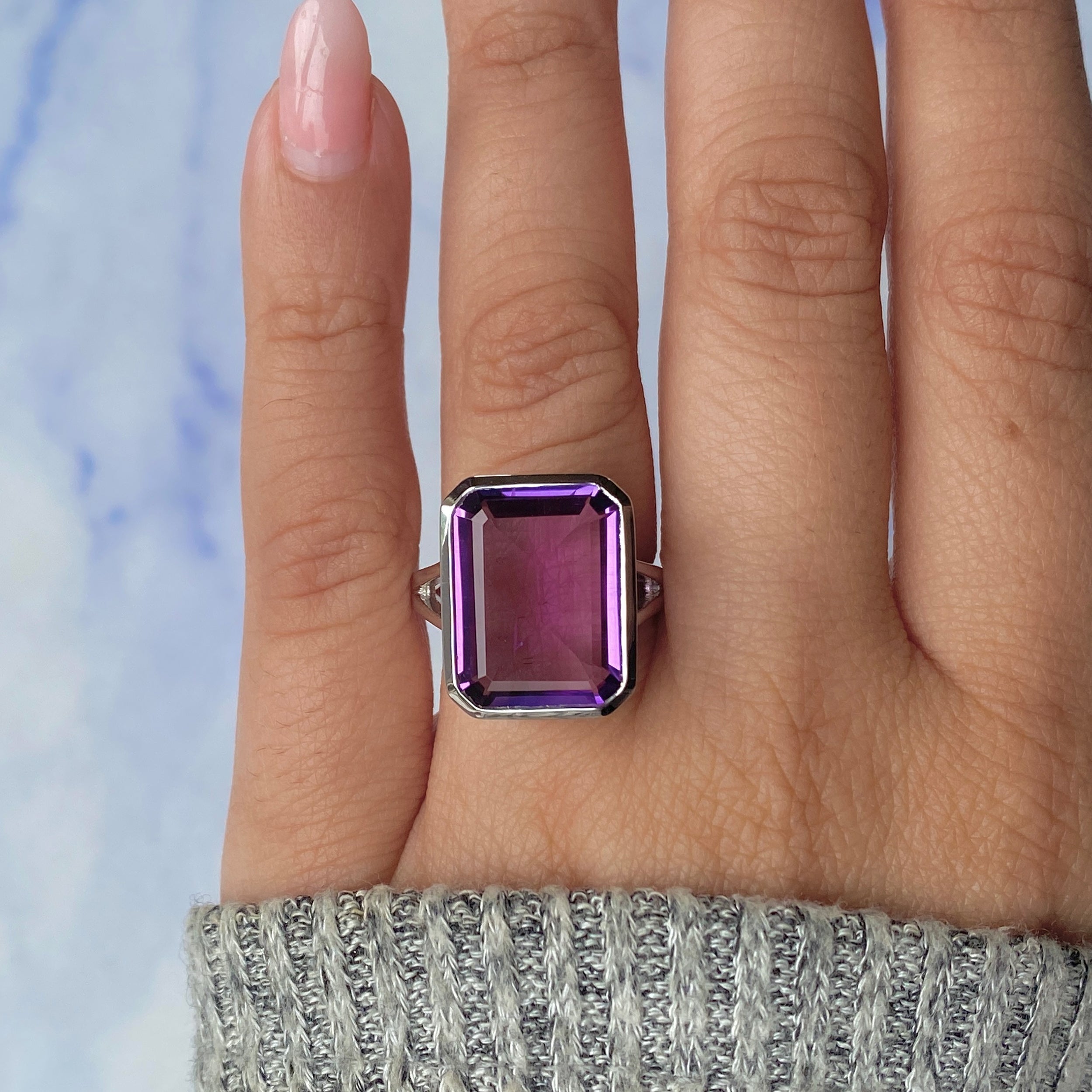 Amethyst Ring-(AMT-RDR-1847.)