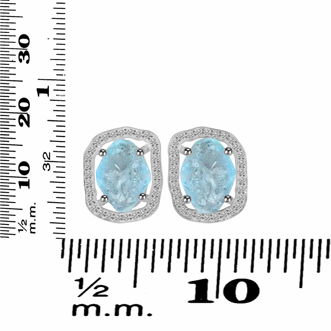 aquamarine-raw-crystal-white-topaz-stud-earring-aqm-rde-1255