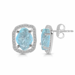 aquamarine-raw-crystal-white-topaz-stud-earring-aqm-rde-1255