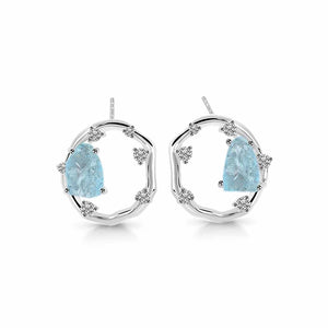 aquamarine-raw-crystal-white-topaz-stud-earring-aqm-rde-1461