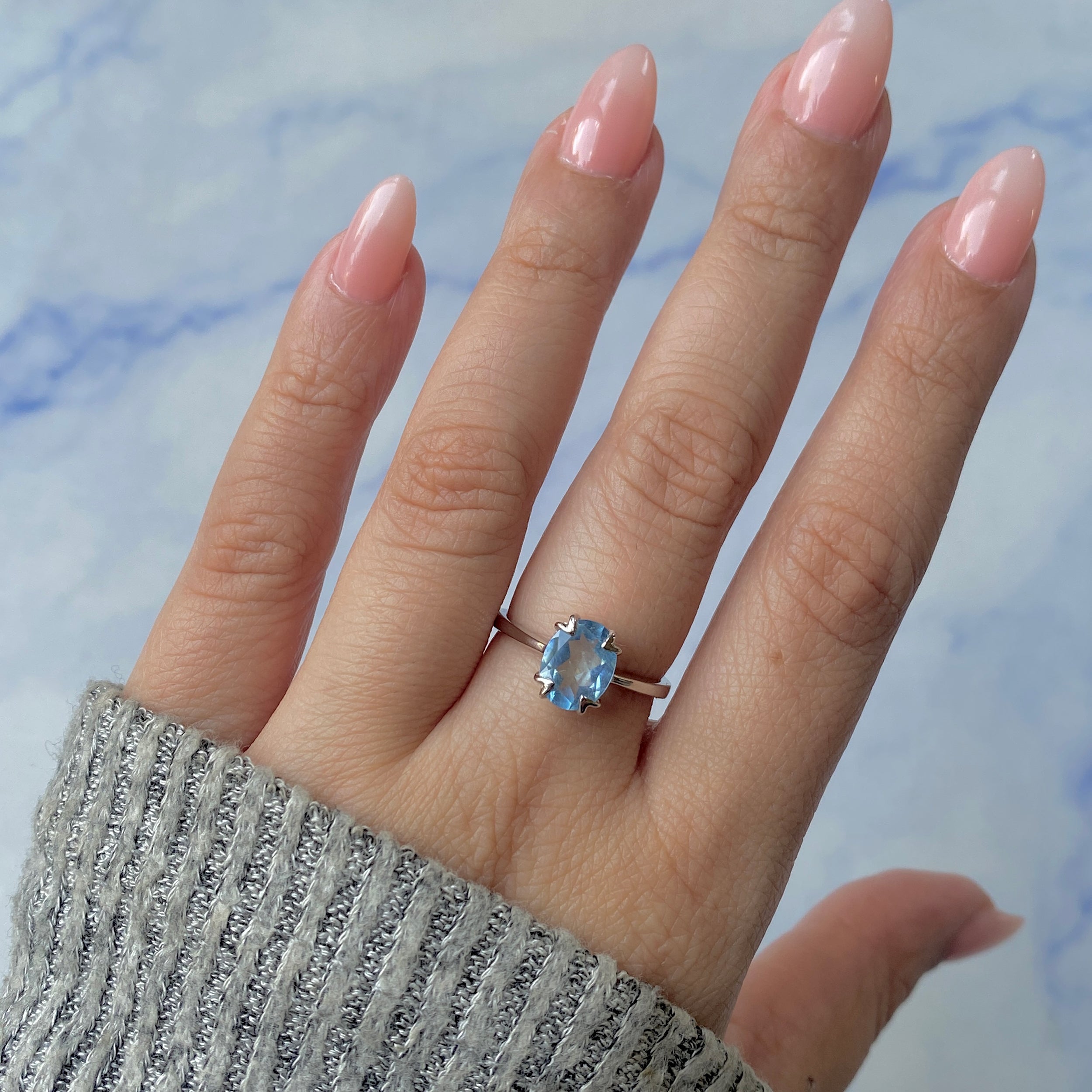 Aquamarine Ring-(AQM-RDR-2092.)