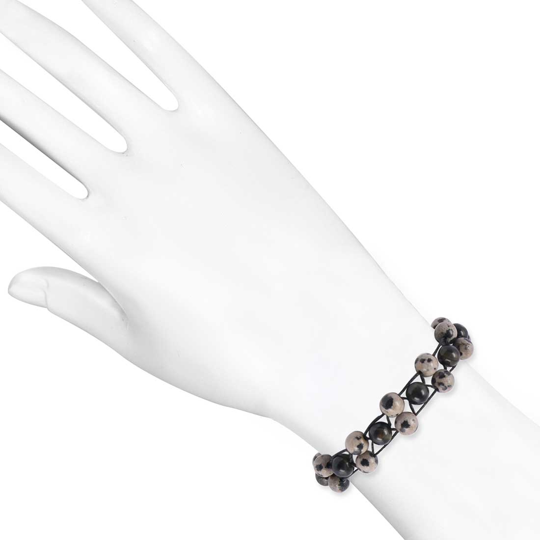black-obsidian-dalmatian-unakite-rose-quartz-beaded-bracelet-bdd-11-159