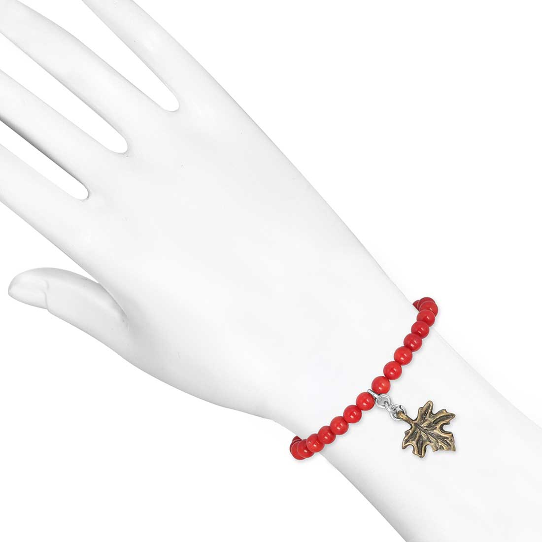 leaf-charm-red-coral-beaded-bracelet-bdd-11-211