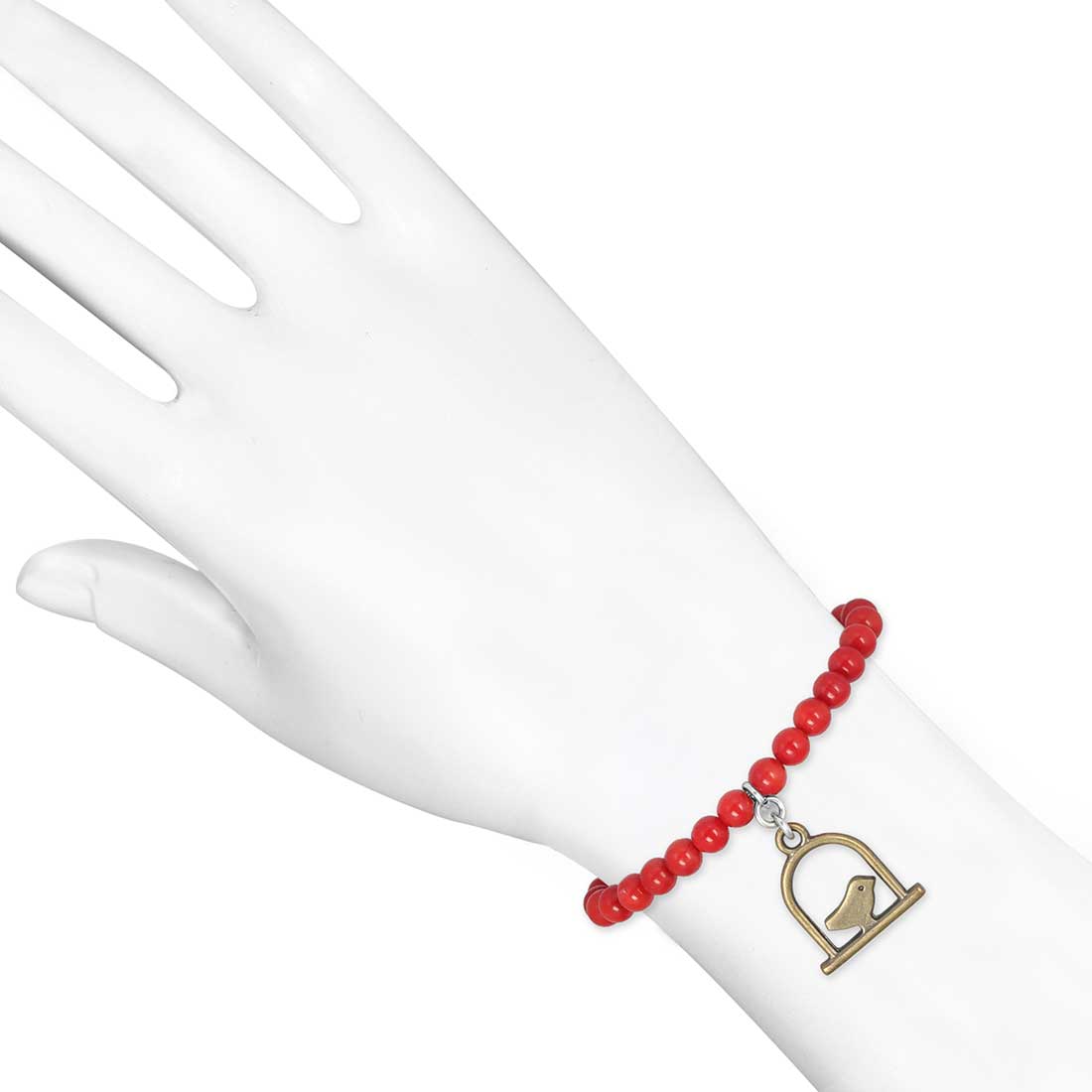 bird-on-a-swing-charm-red-coral-beaded-bracelet-bdd-11-213