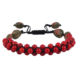 red-coral-unakite-beaded-bracelet-bdd-11-268